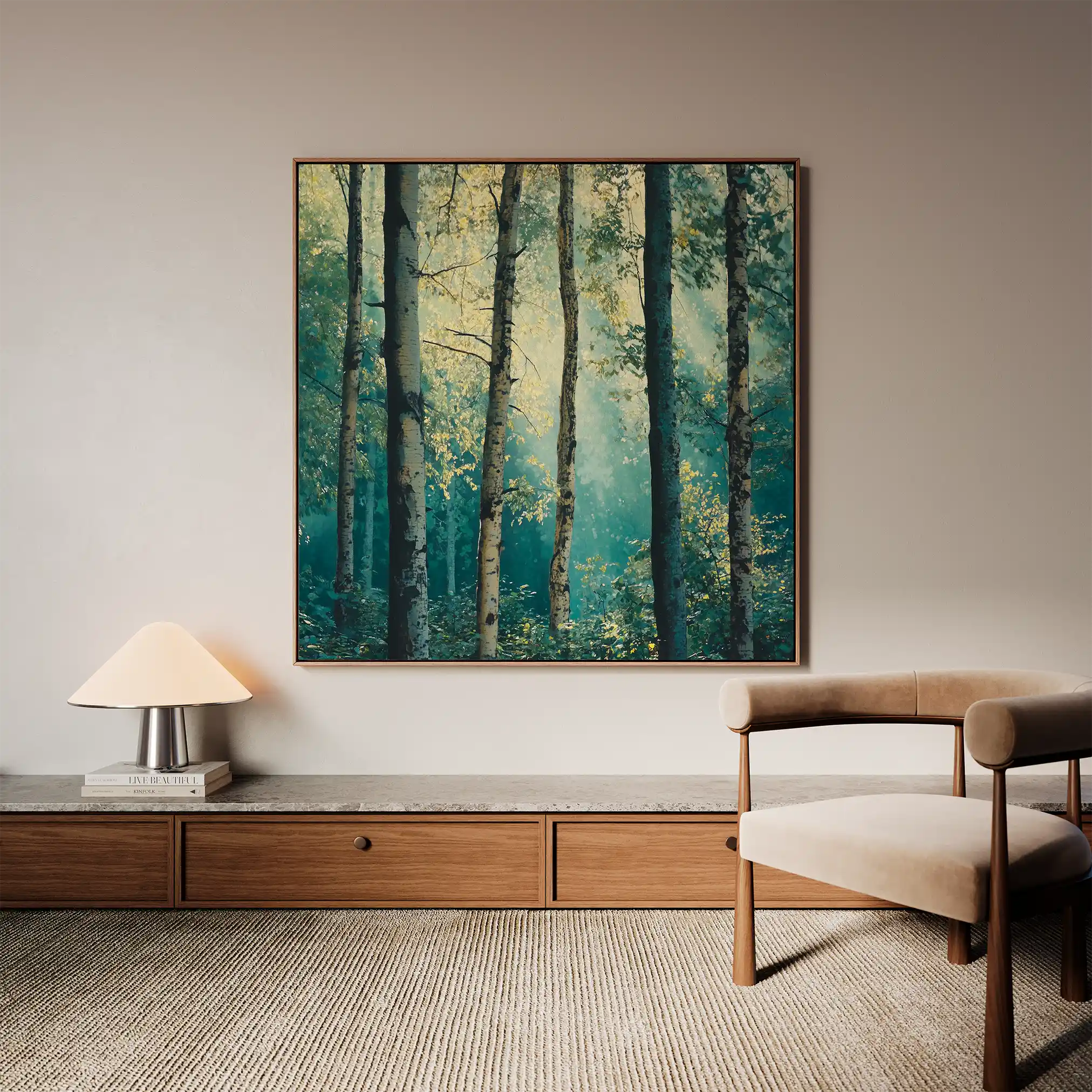 Landscape 439 Canvas Art 80 x 80 cm / Stretched on hidden frame