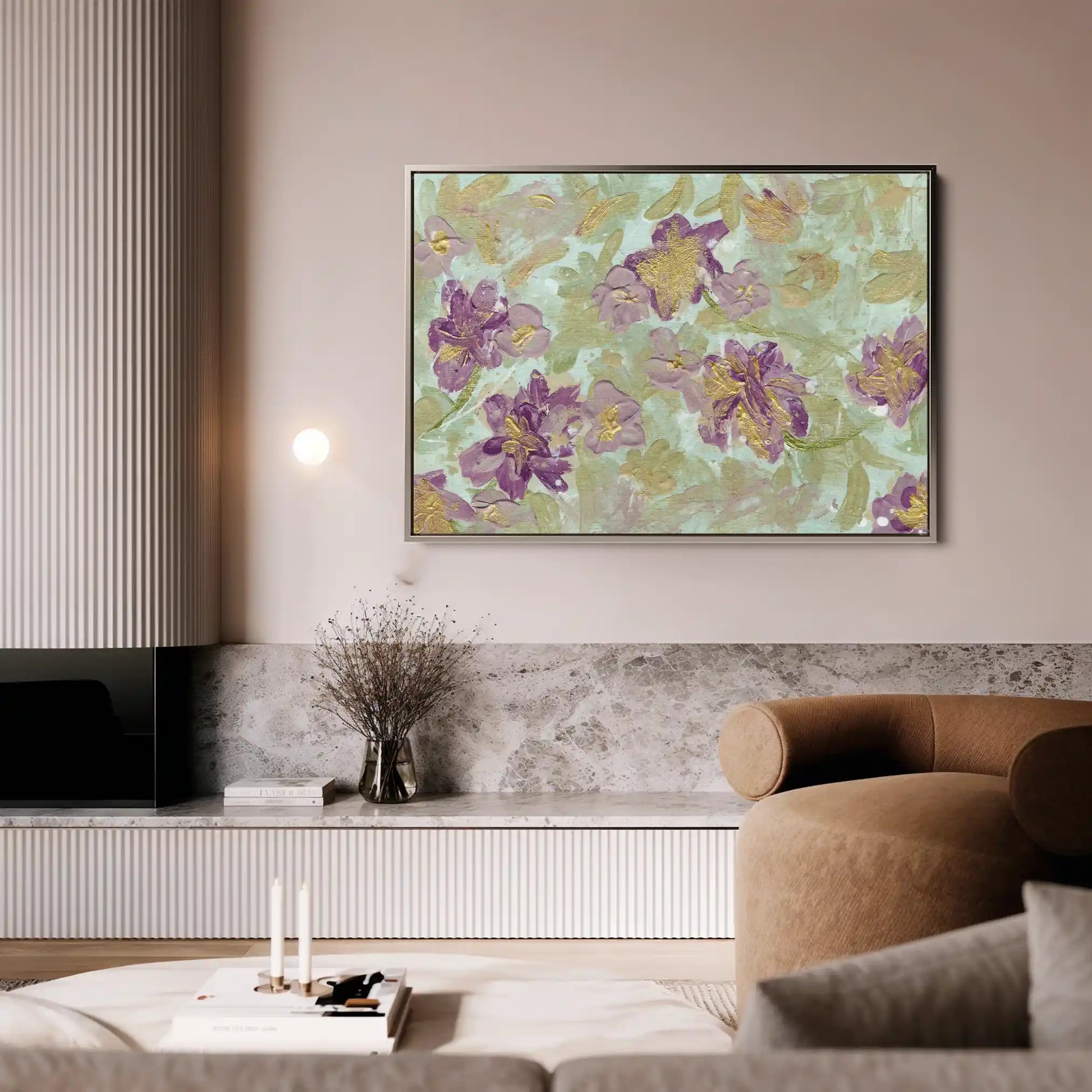 Floral Canvas Wall Art WAD441-F 90 x 60 cm / Stretched on hidden frame