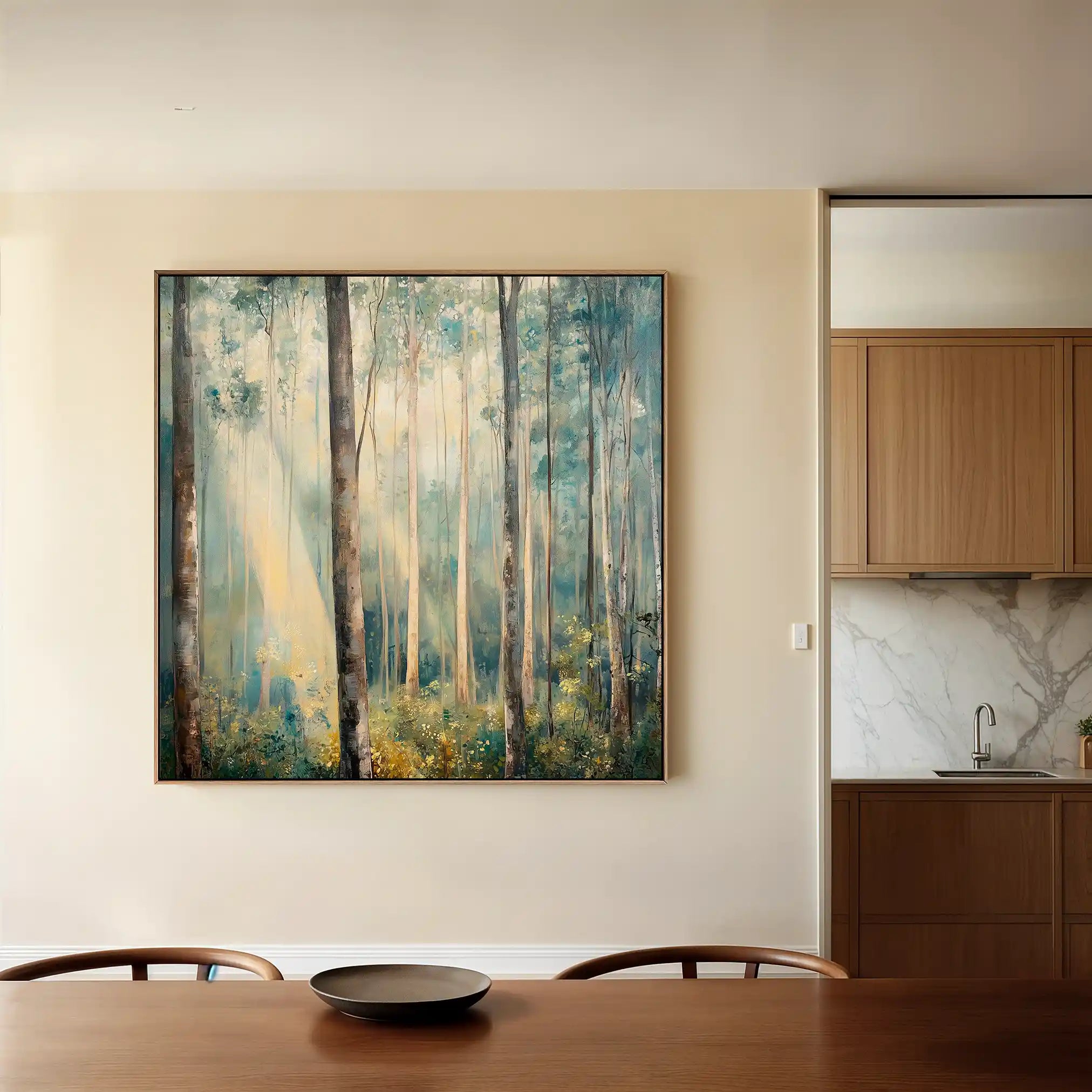 Landscape 441 Canvas Art 80 x 80 cm / Stretched on hidden frame