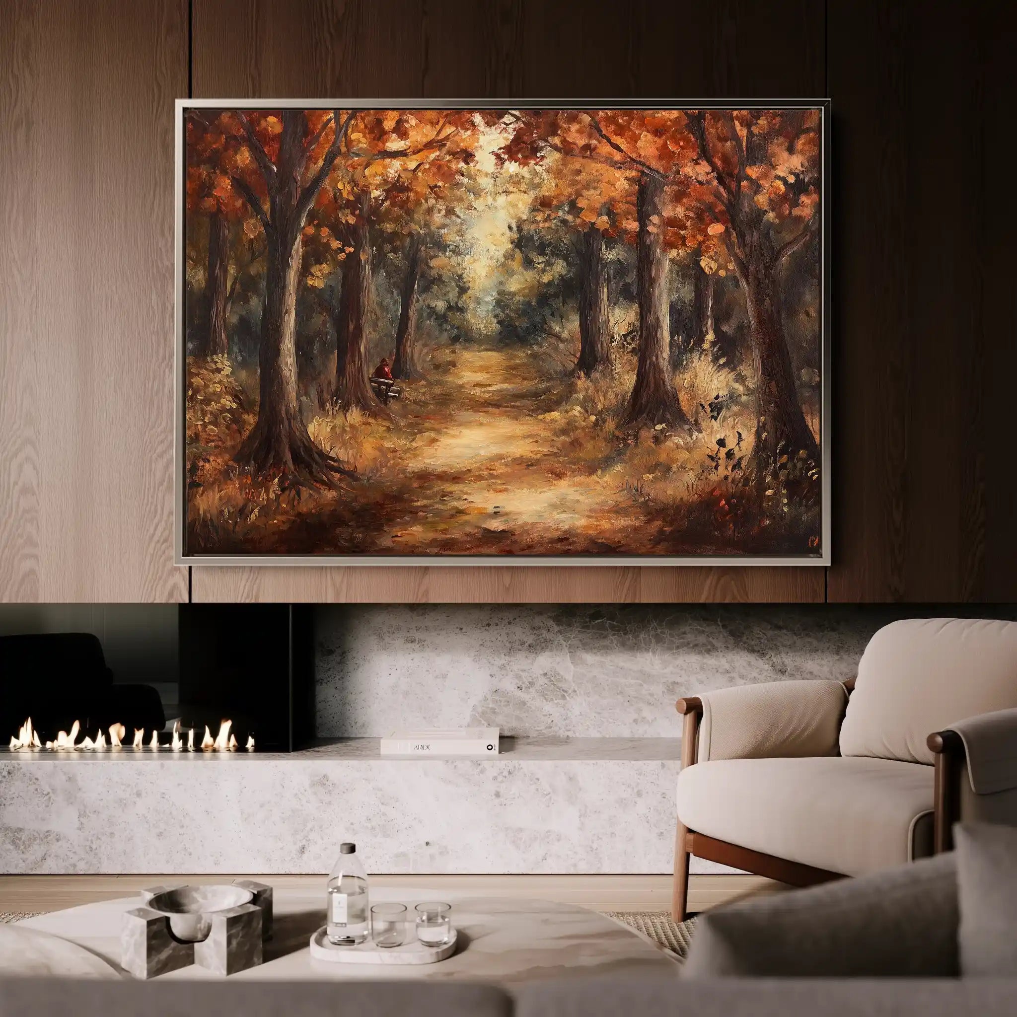 Landscape 442 Canvas Art 90 x 60 cm / Stretched on hidden frame