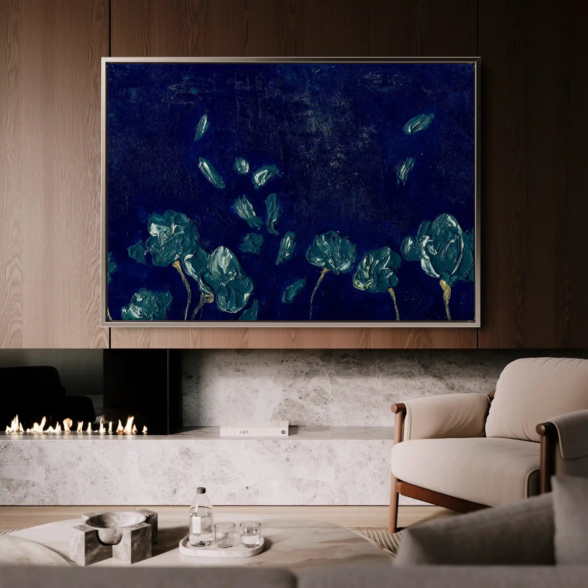 Floral Canvas Wall Art WAD443-F 90 x 60 cm / Stretched on hidden frame