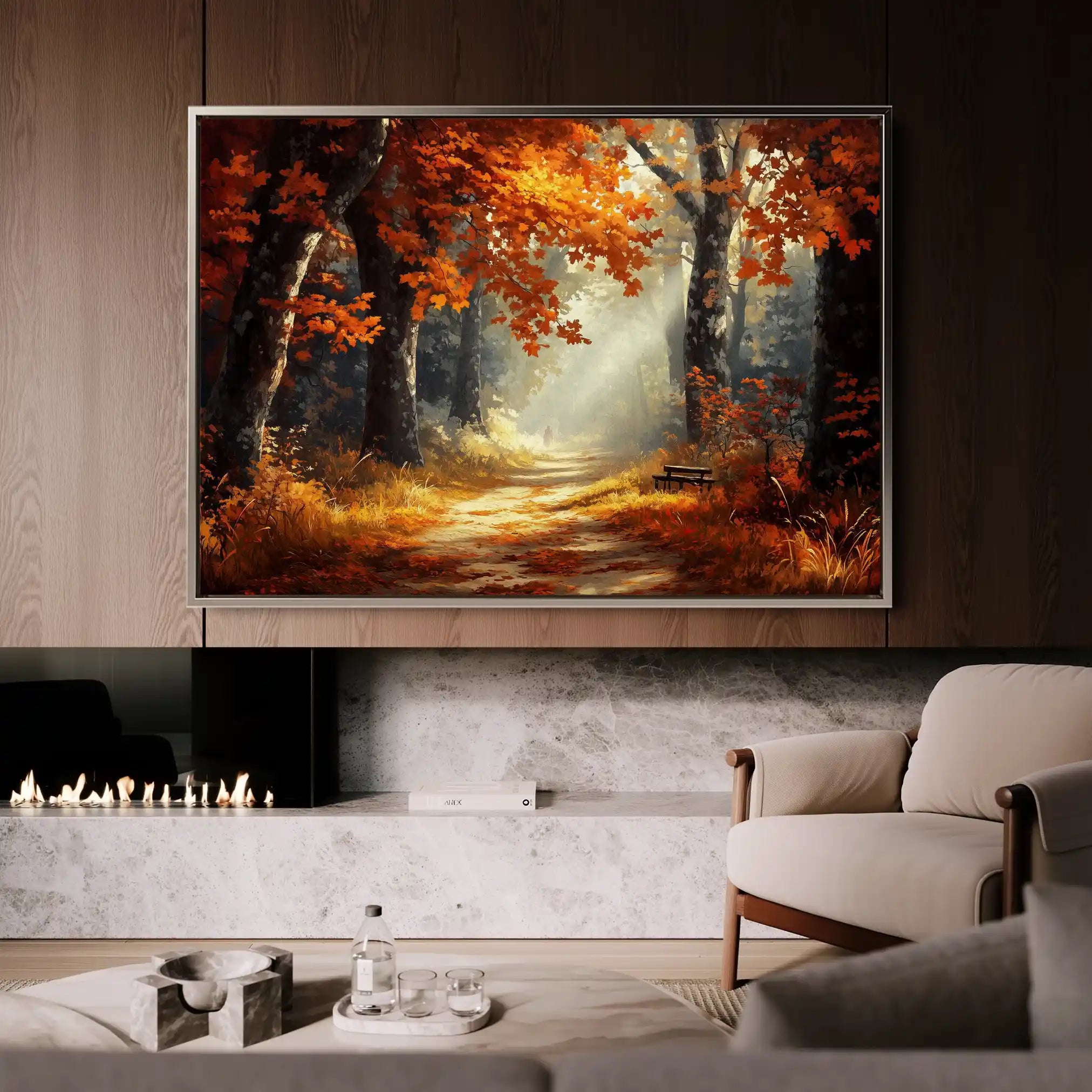 Landscape 443 Canvas Art 90 x 60 cm / Stretched on hidden frame