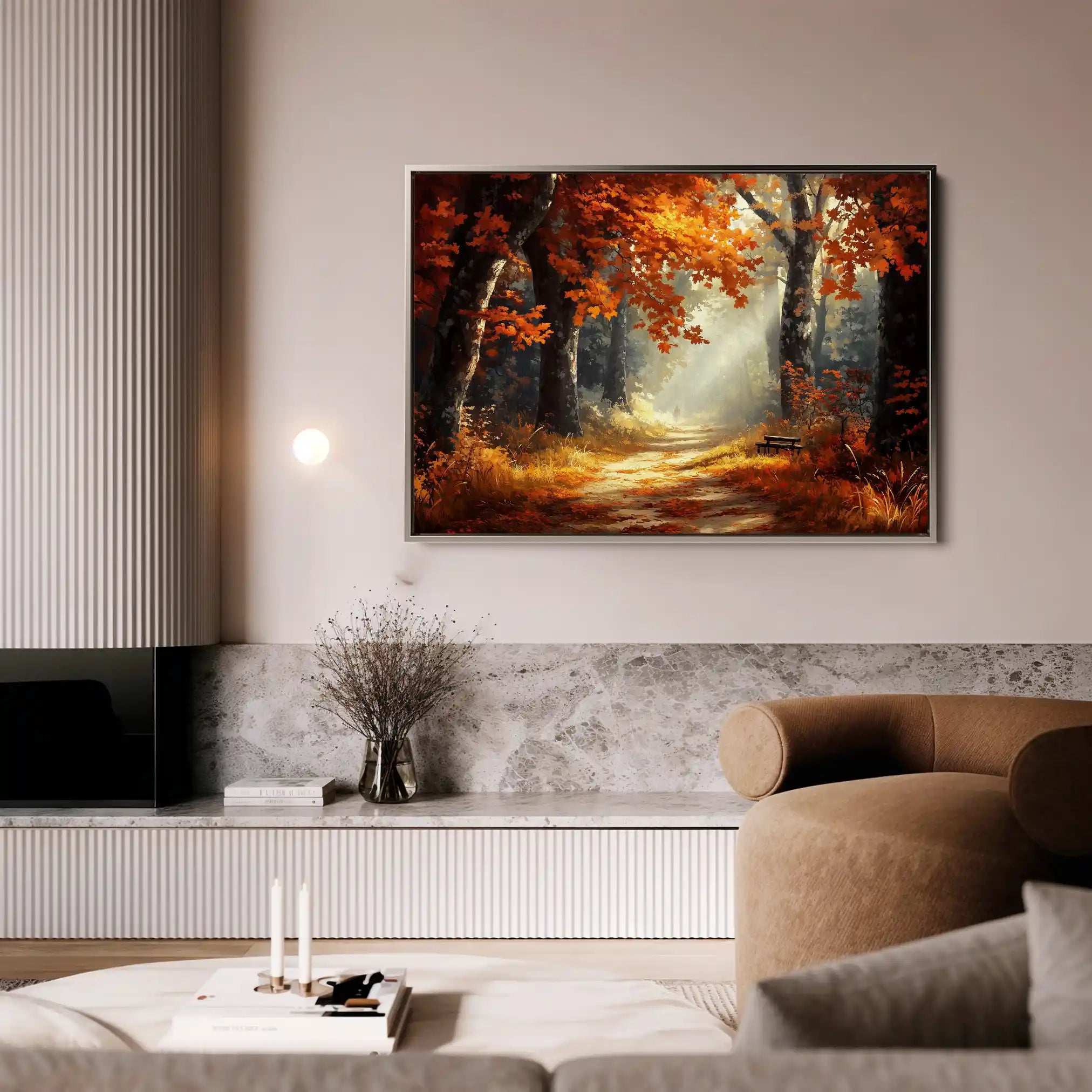 Landscape 443 Canvas Art 90 x 60 cm / Stretched on hidden frame