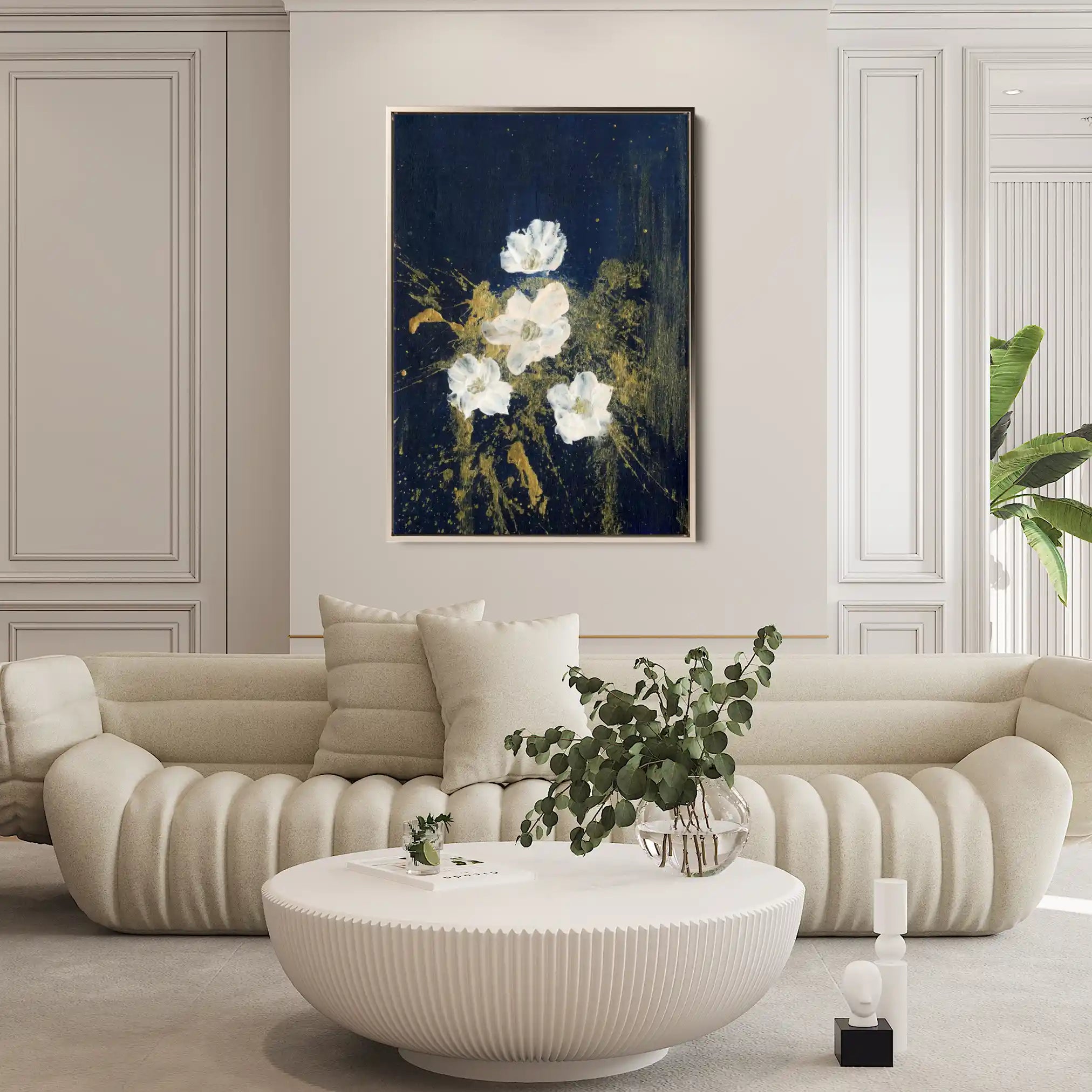 Floral Canvas Wall Art WAD449-F 90 x 60 cm / Stretched on hidden frame