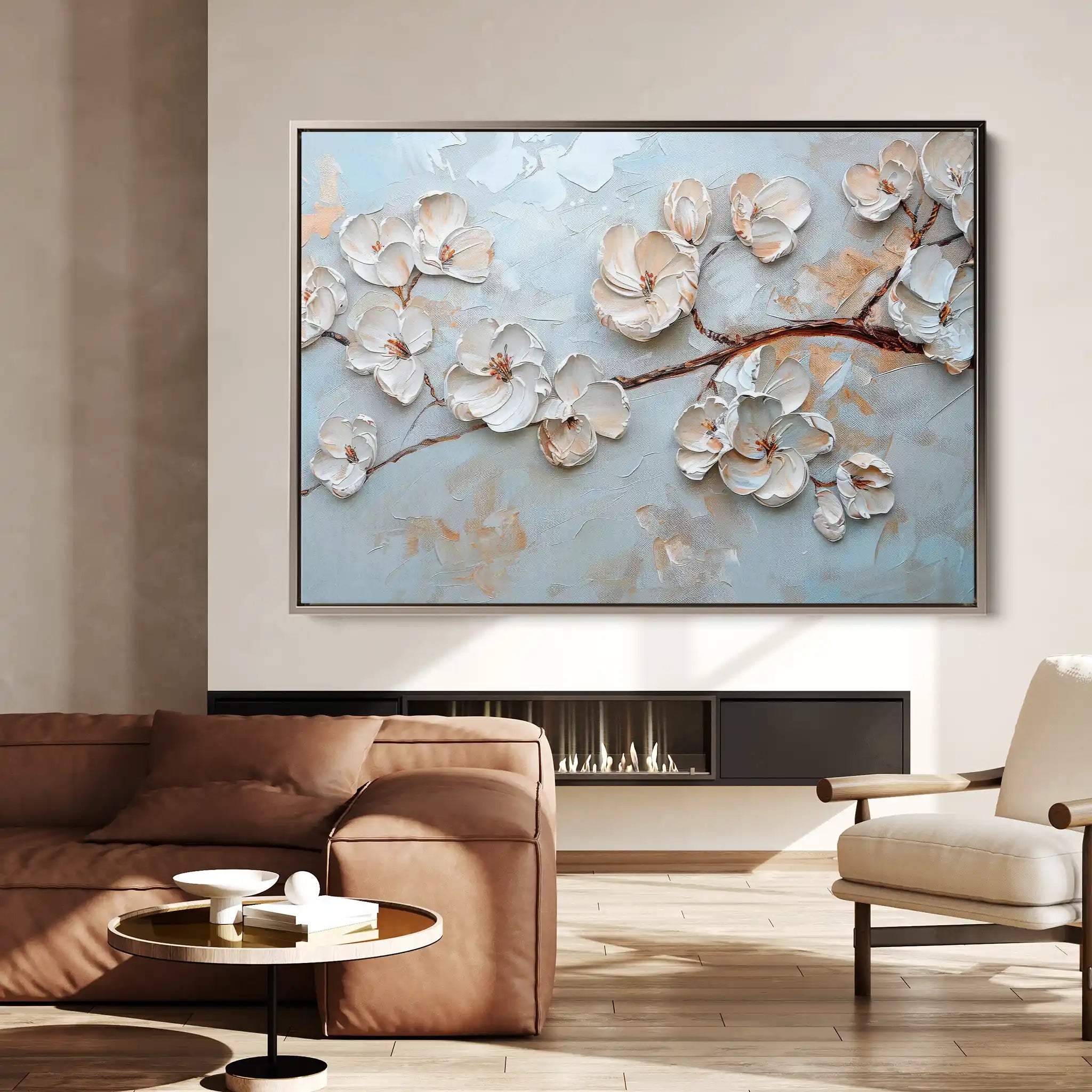 Floral Canvas Wall Art WAD451-F 90 x 60 cm / Stretched on hidden frame