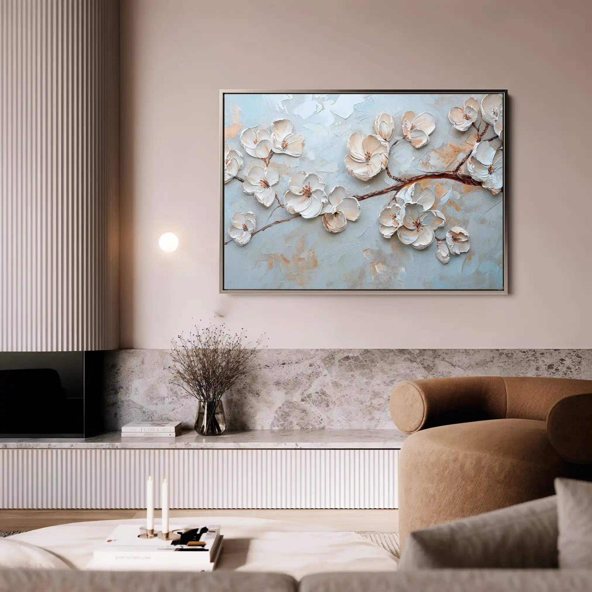 Floral Canvas Wall Art WAD451-F 90 x 60 cm / Stretched on hidden frame