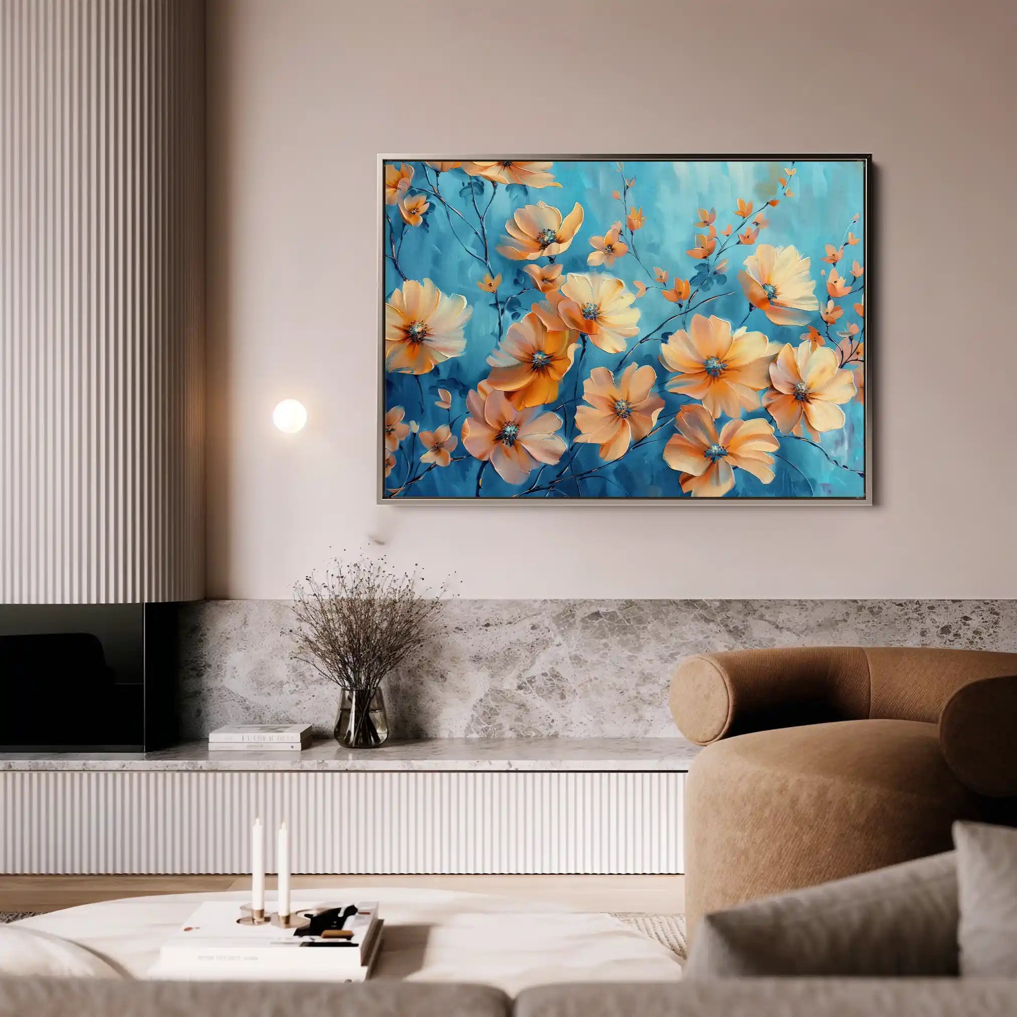 Floral Canvas Wall Art WAD452-F 90 x 60 cm / Stretched on hidden frame