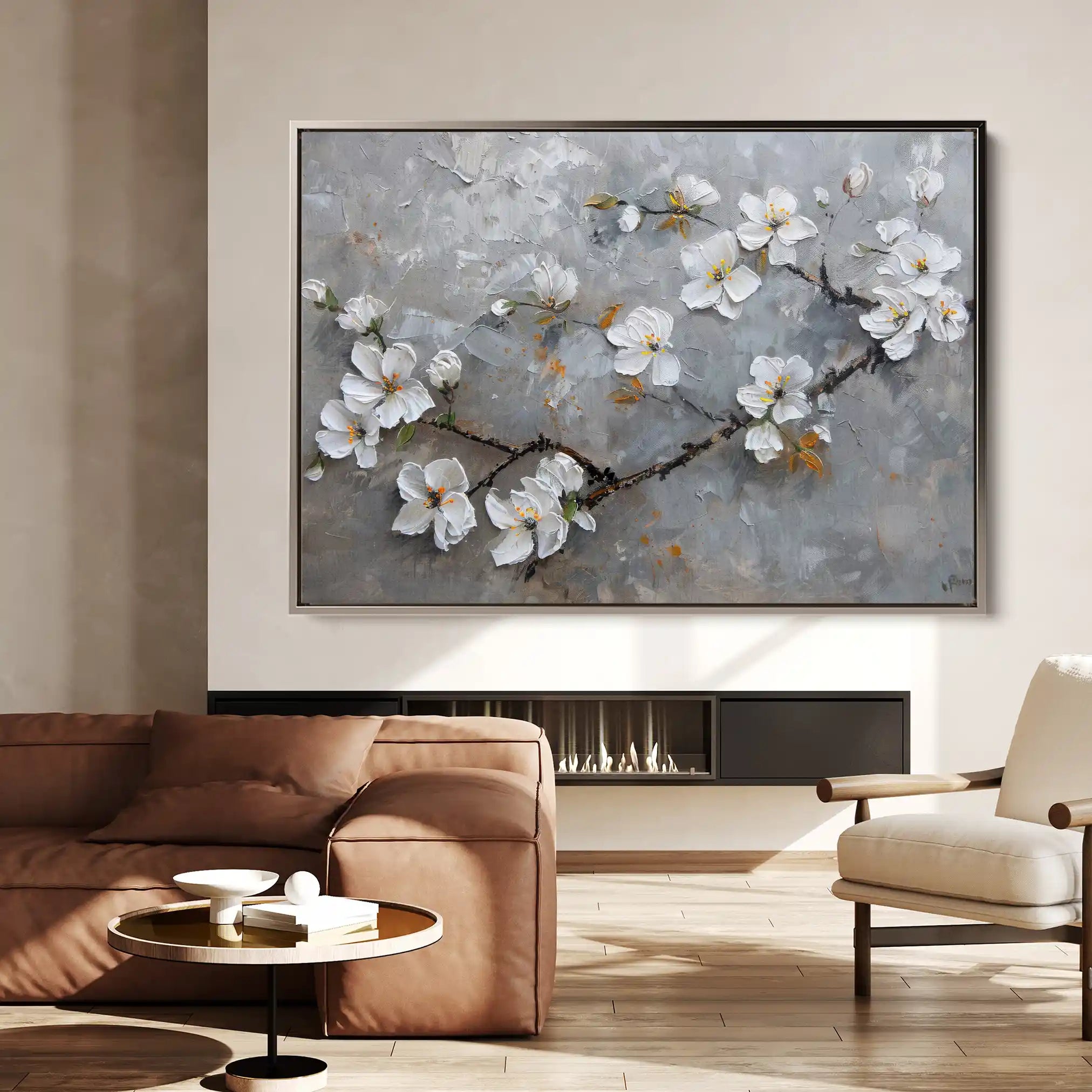 Floral Canvas Wall Art WAD455-F 90 x 60 cm / Stretched on hidden frame