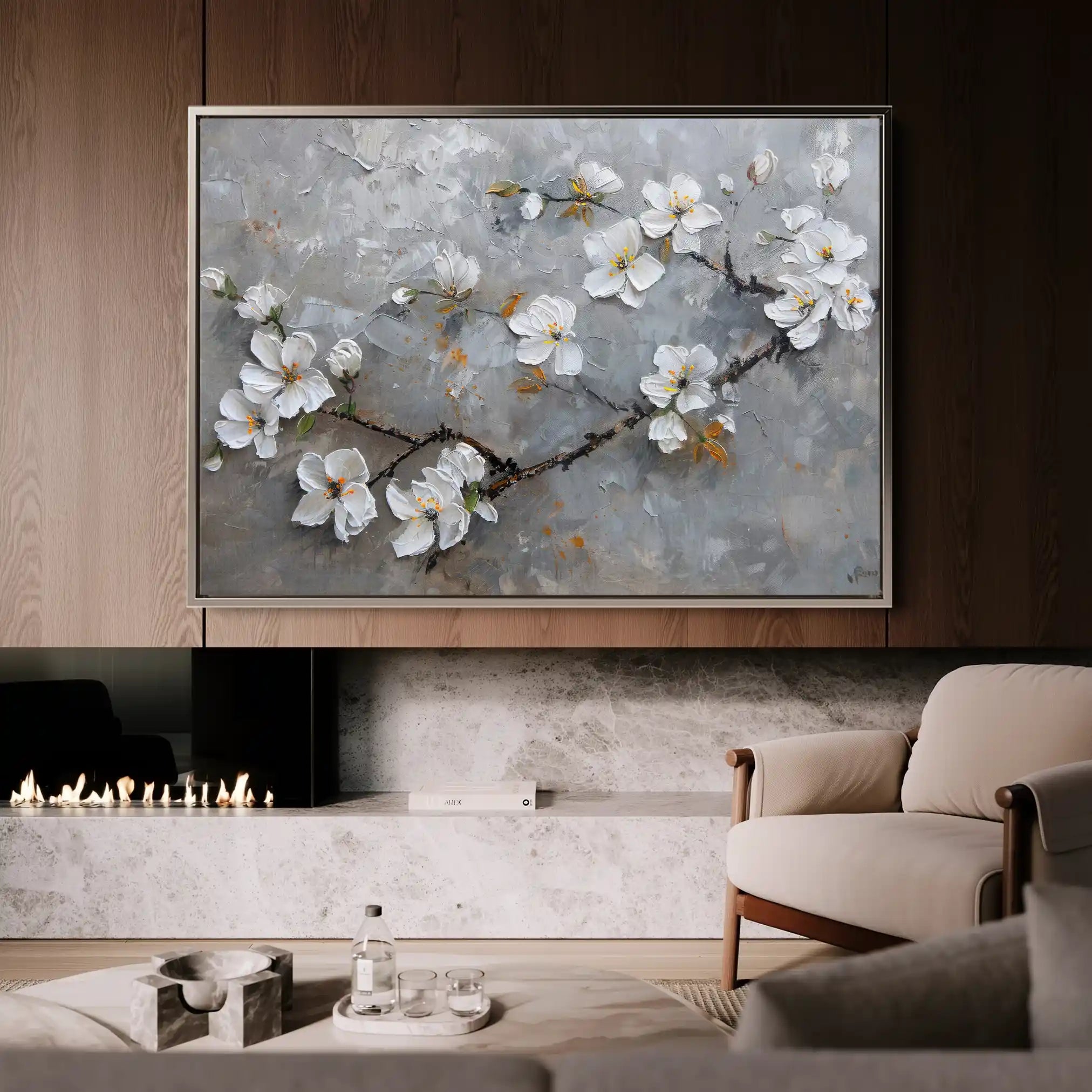 Floral Canvas Wall Art WAD455-F 90 x 60 cm / Stretched on hidden frame