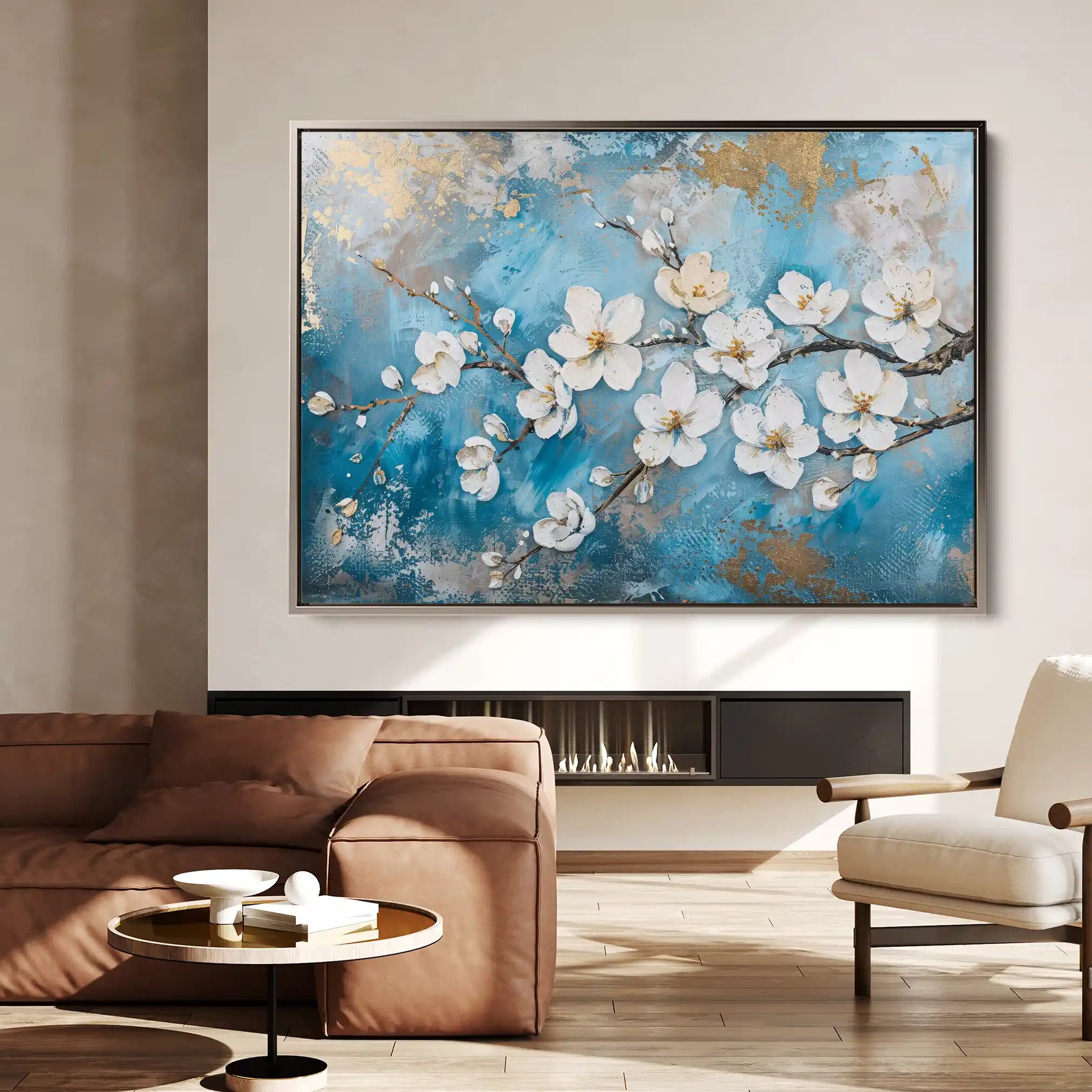 Floral Canvas Wall Art WAD456-F 90 x 60 cm / Stretched on hidden frame