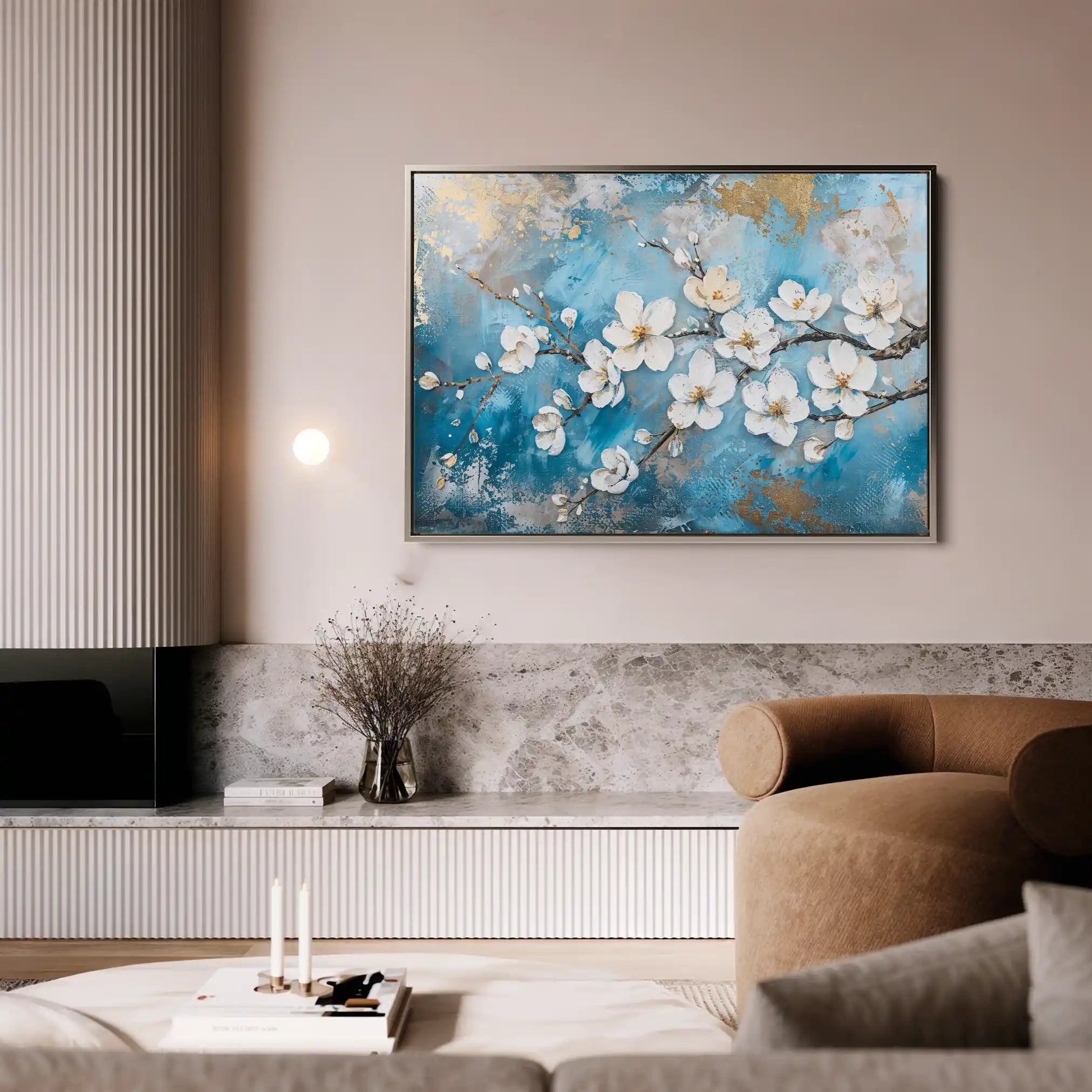 Floral Canvas Wall Art WAD456-F 90 x 60 cm / Stretched on hidden frame
