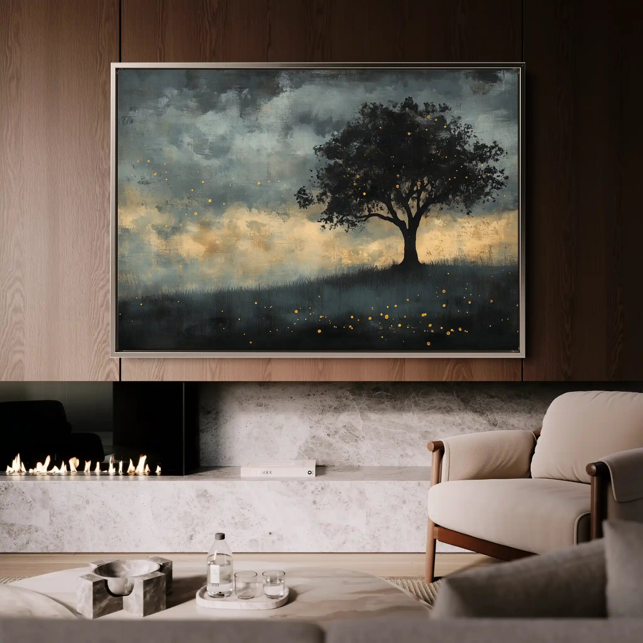 Landscape 457 Canvas Art 90 x 60 cm / Stretched on hidden frame