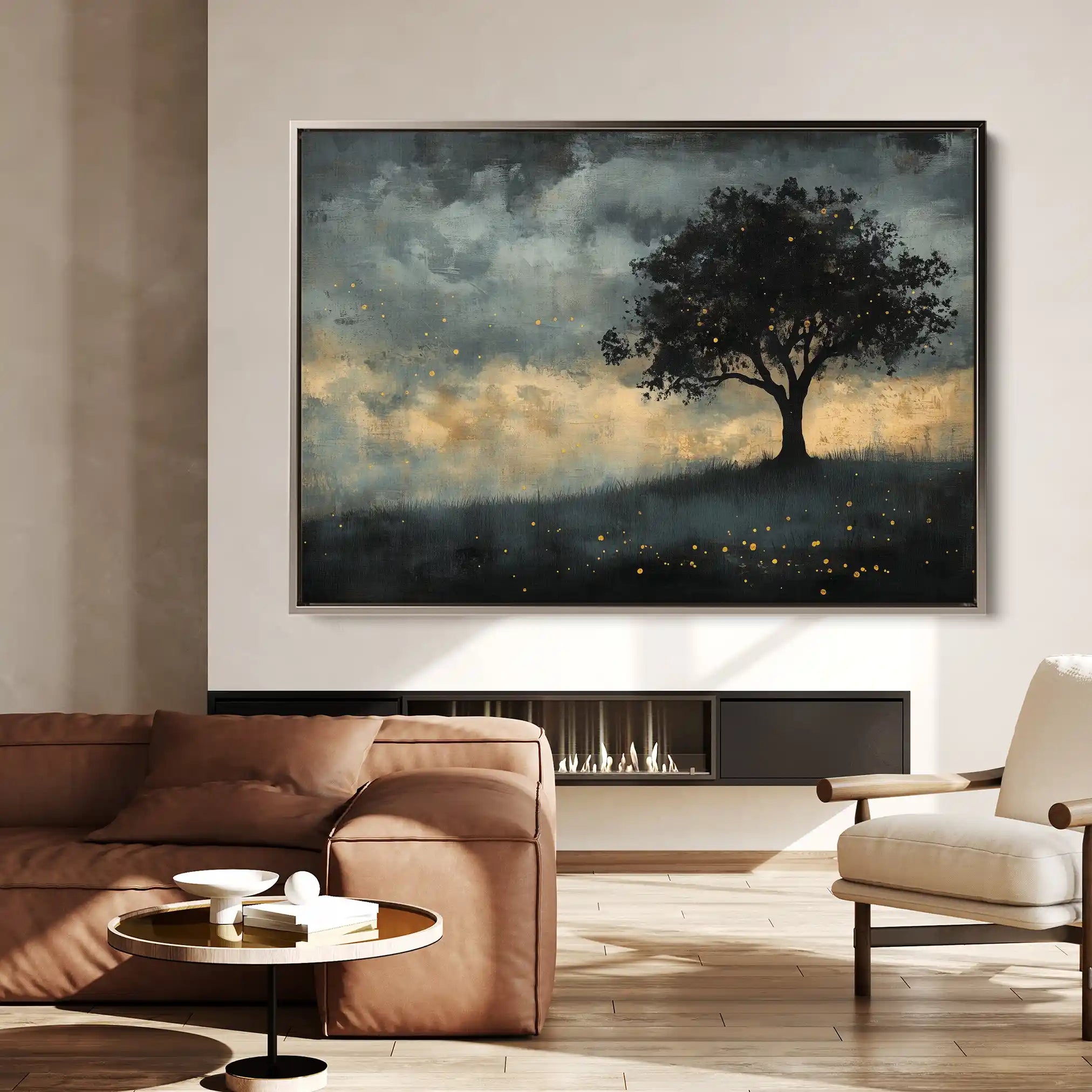 Landscape 457 Canvas Art 90 x 60 cm / Stretched on hidden frame