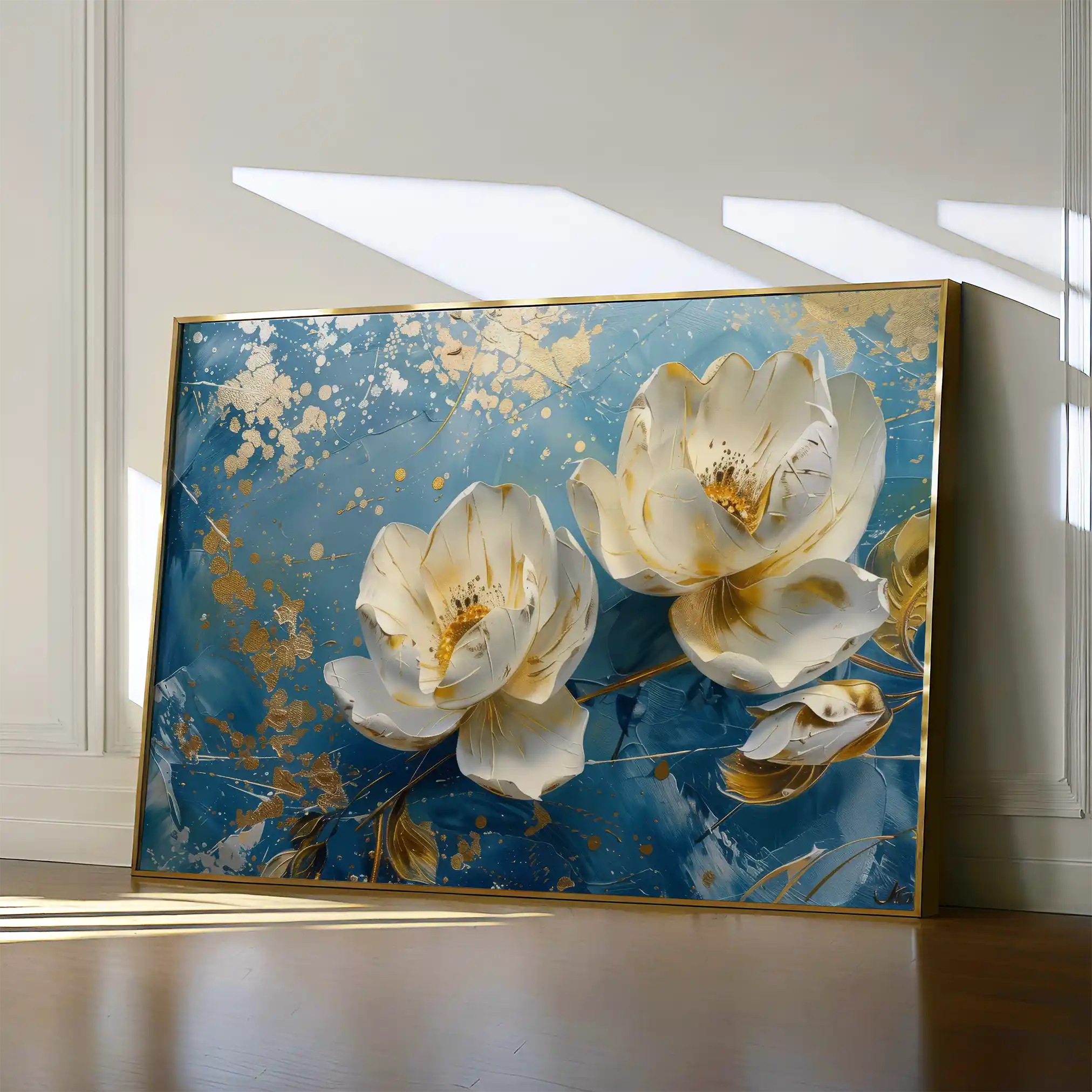 Floral Canvas Wall Art WAD458-F 90 x 60 cm / Stretched on hidden frame