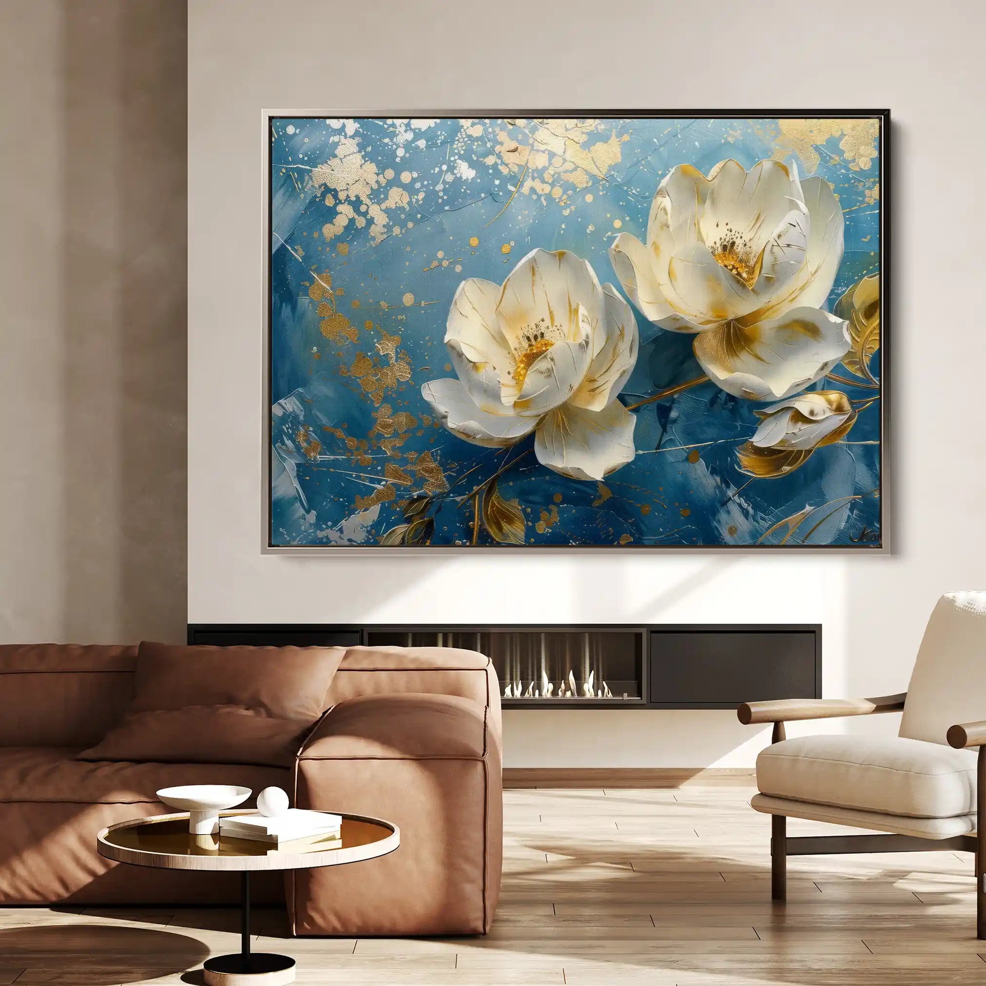 Floral Canvas Wall Art WAD458-F 90 x 60 cm / Stretched on hidden frame