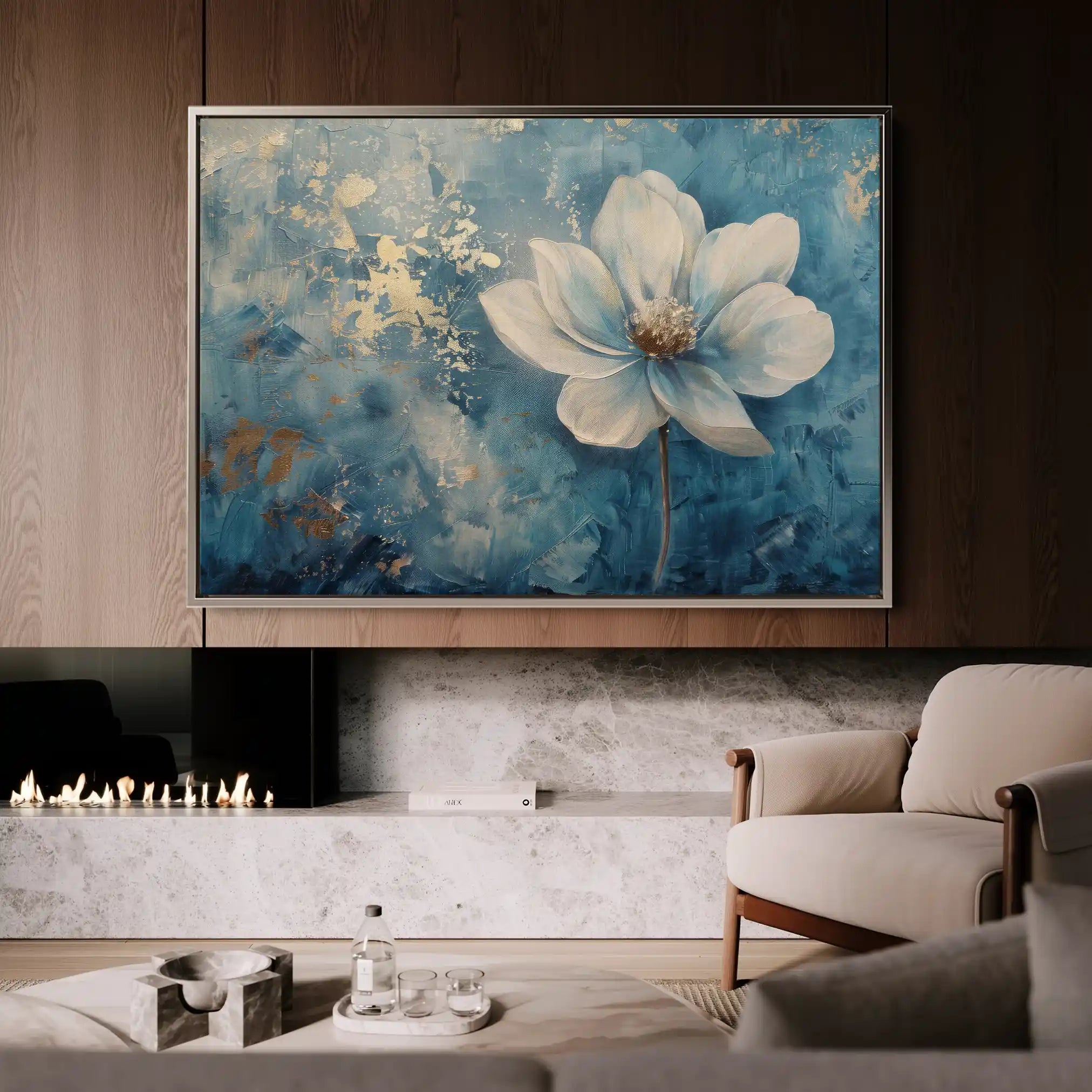 Floral Canvas Wall Art WAD460-F 90 x 60 cm / Stretched on hidden frame