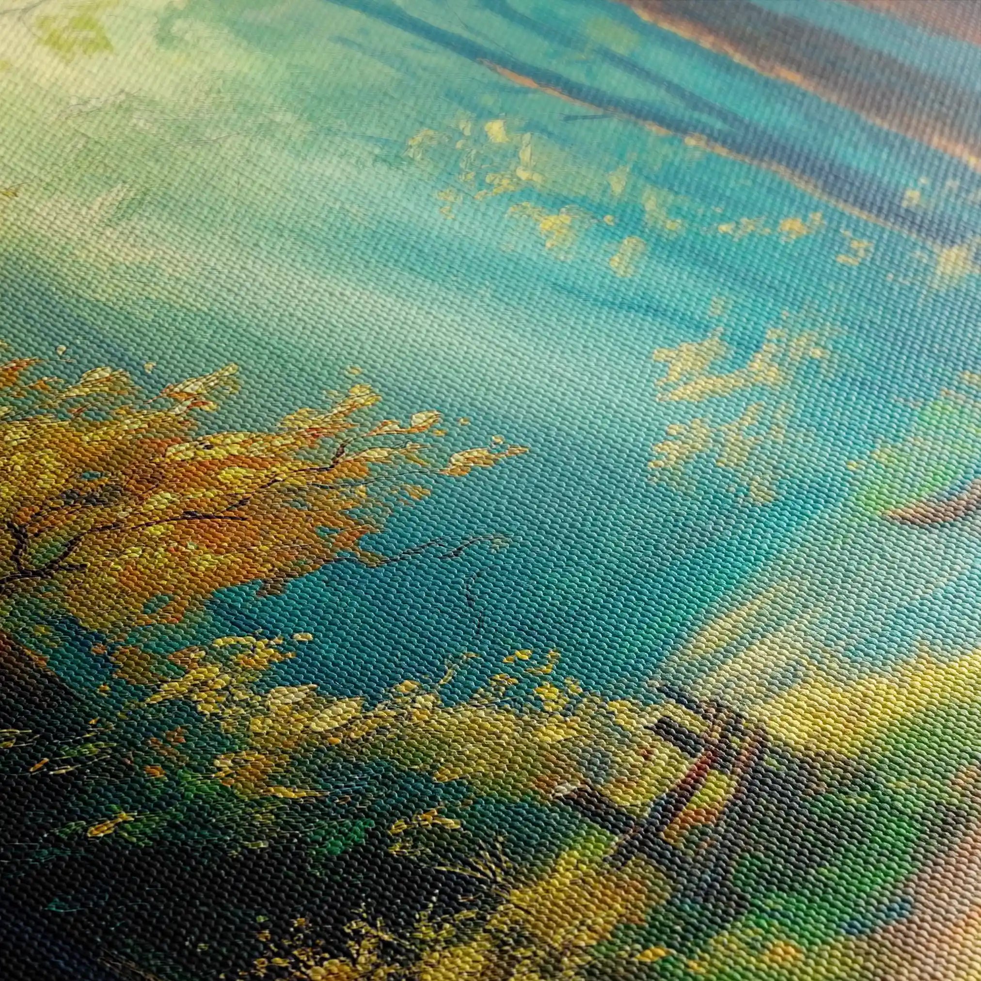 Landscape 462 Canvas Art 90 x 60 cm / Stretched on hidden frame