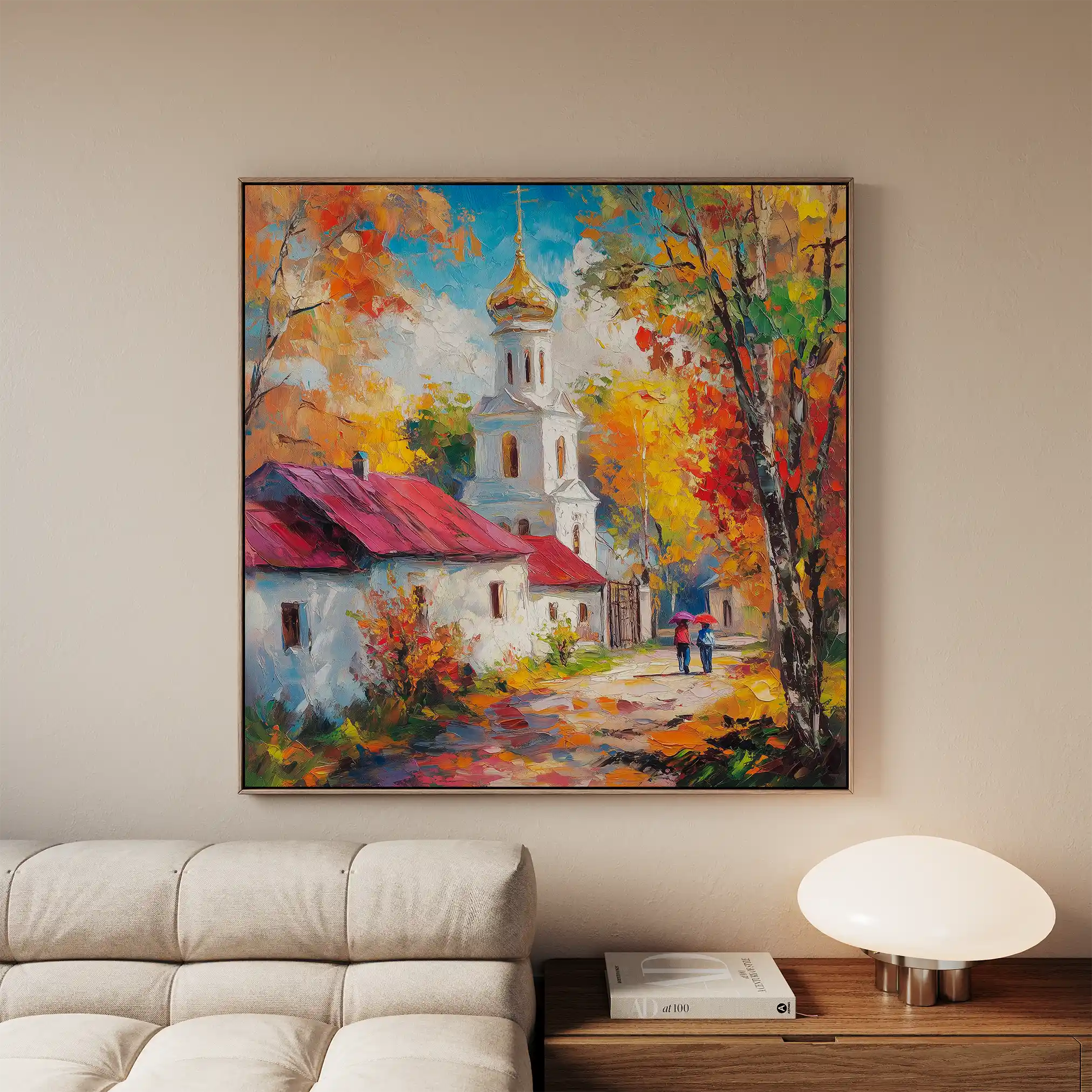 Landscape 464 Canvas Art 80 x 80 cm / Stretched on hidden frame