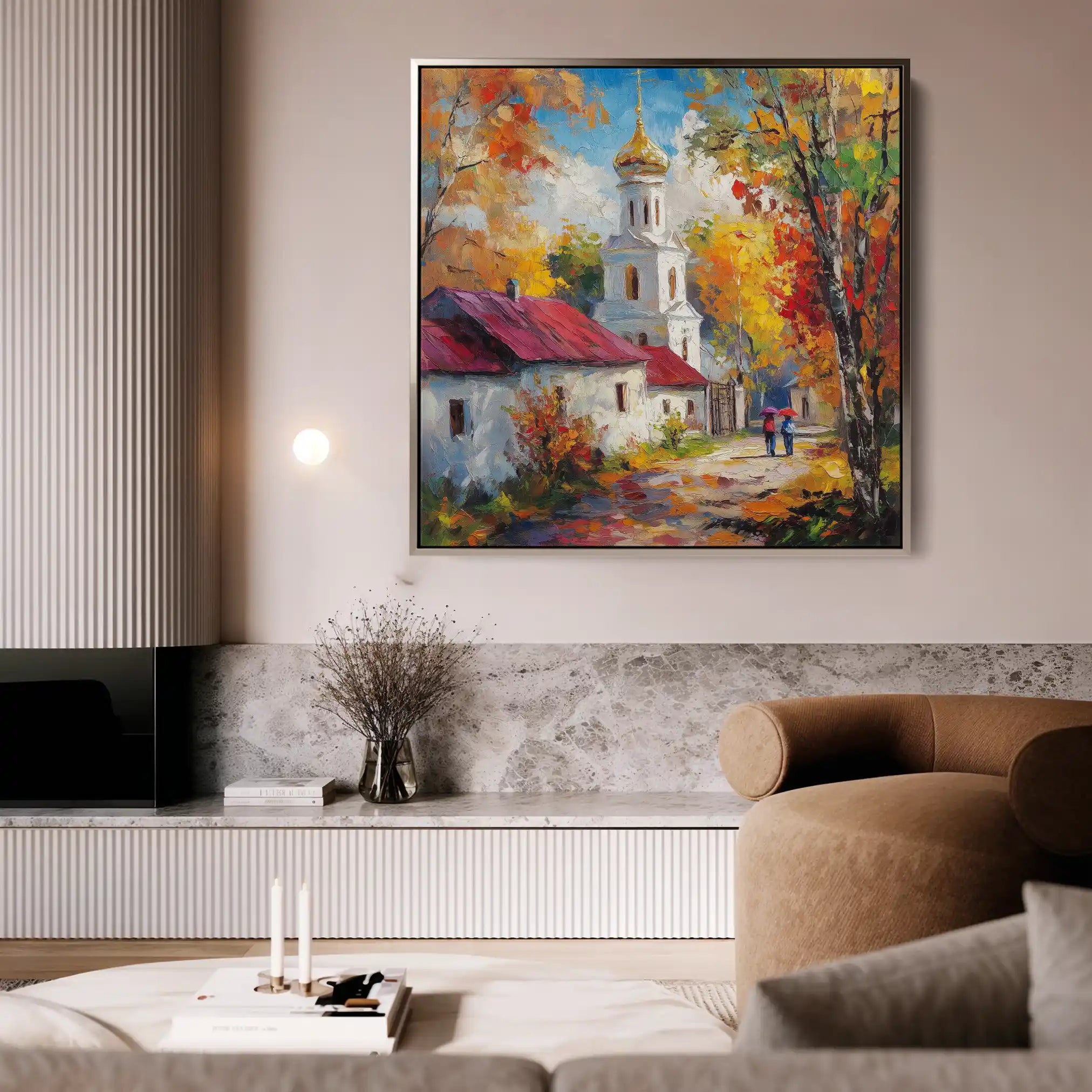 Landscape 464 Canvas Art 80 x 80 cm / Stretched on hidden frame