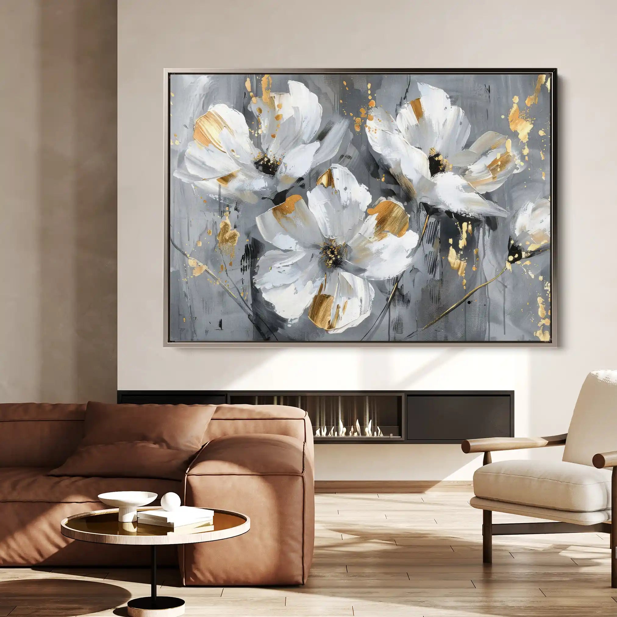 Floral Canvas Wall Art WAD465-F 90 x 60 cm / Stretched on hidden frame