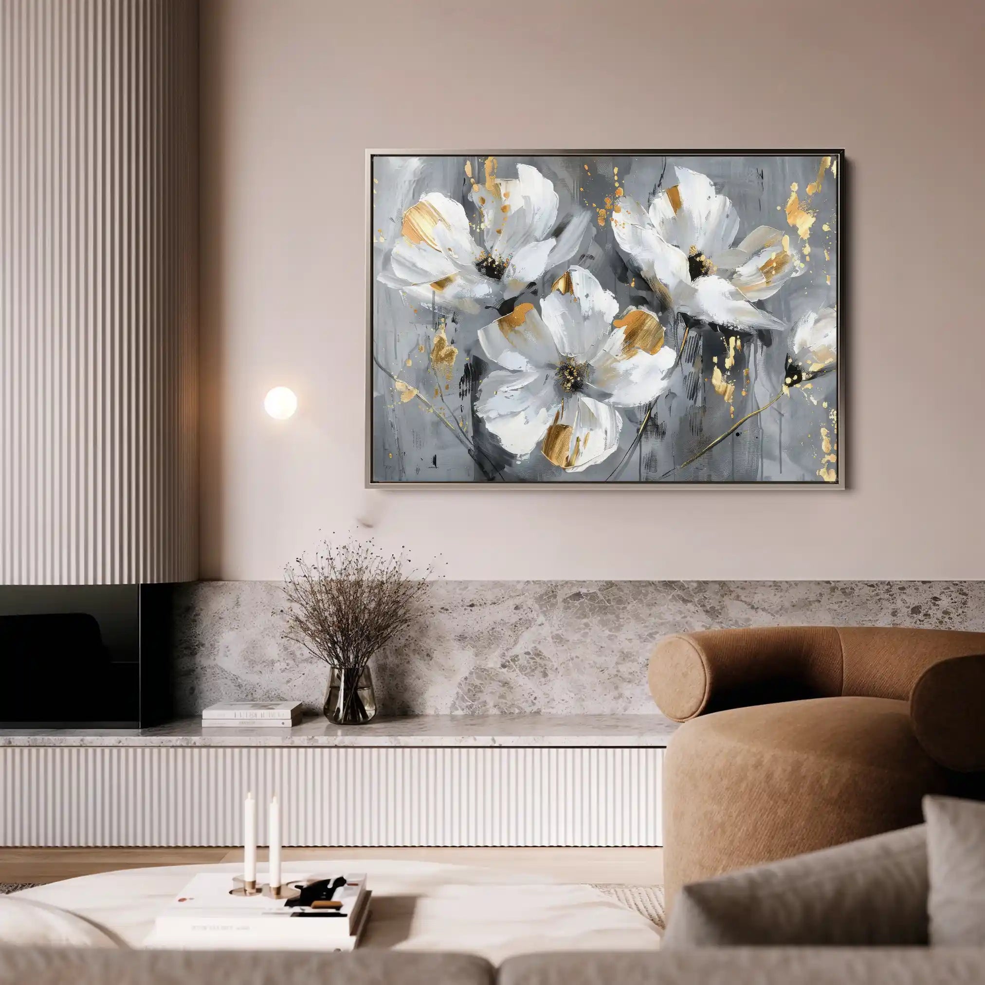 Floral Canvas Wall Art WAD465-F 90 x 60 cm / Stretched on hidden frame