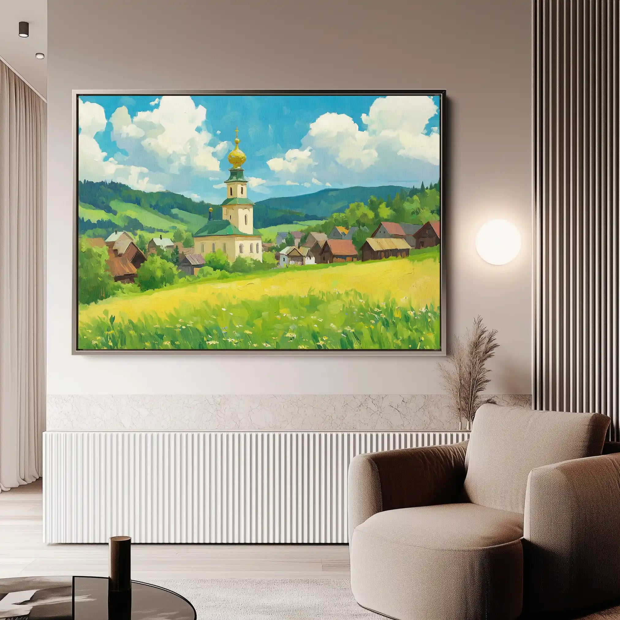Landscape 469 Canvas Art 90 x 60 cm / Stretched on hidden frame