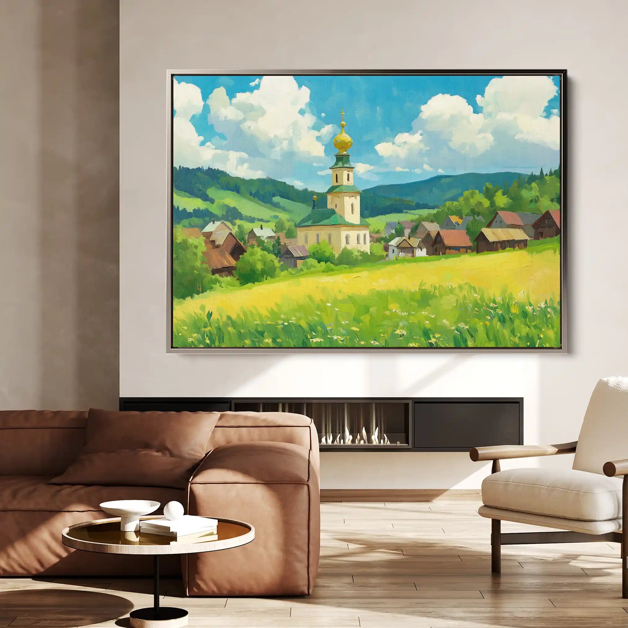Landscape 469 Canvas Art 90 x 60 cm / Stretched on hidden frame