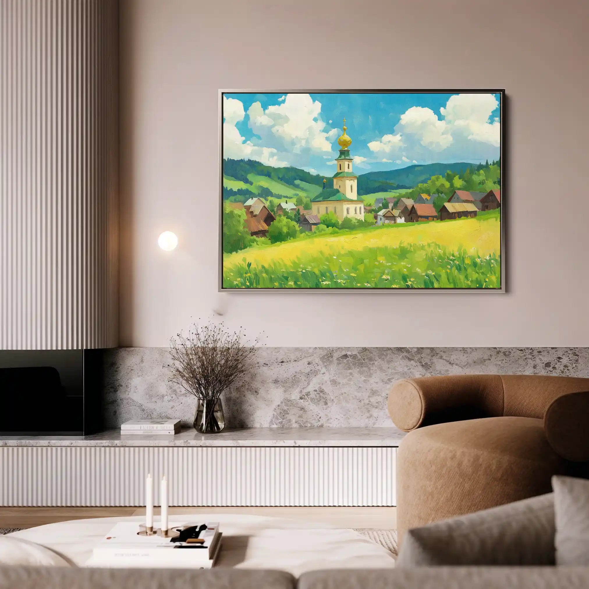 Landscape 469 Canvas Art 90 x 60 cm / Stretched on hidden frame