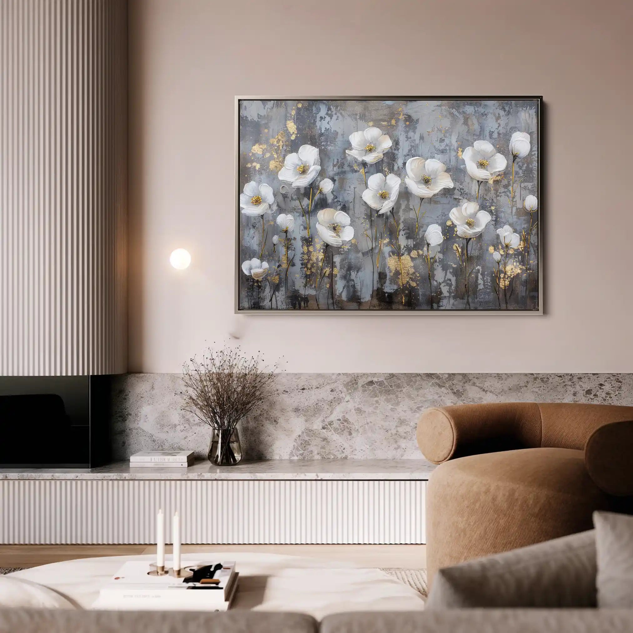 Floral Canvas Wall Art WAD470-F 90 x 60 cm / Stretched on hidden frame