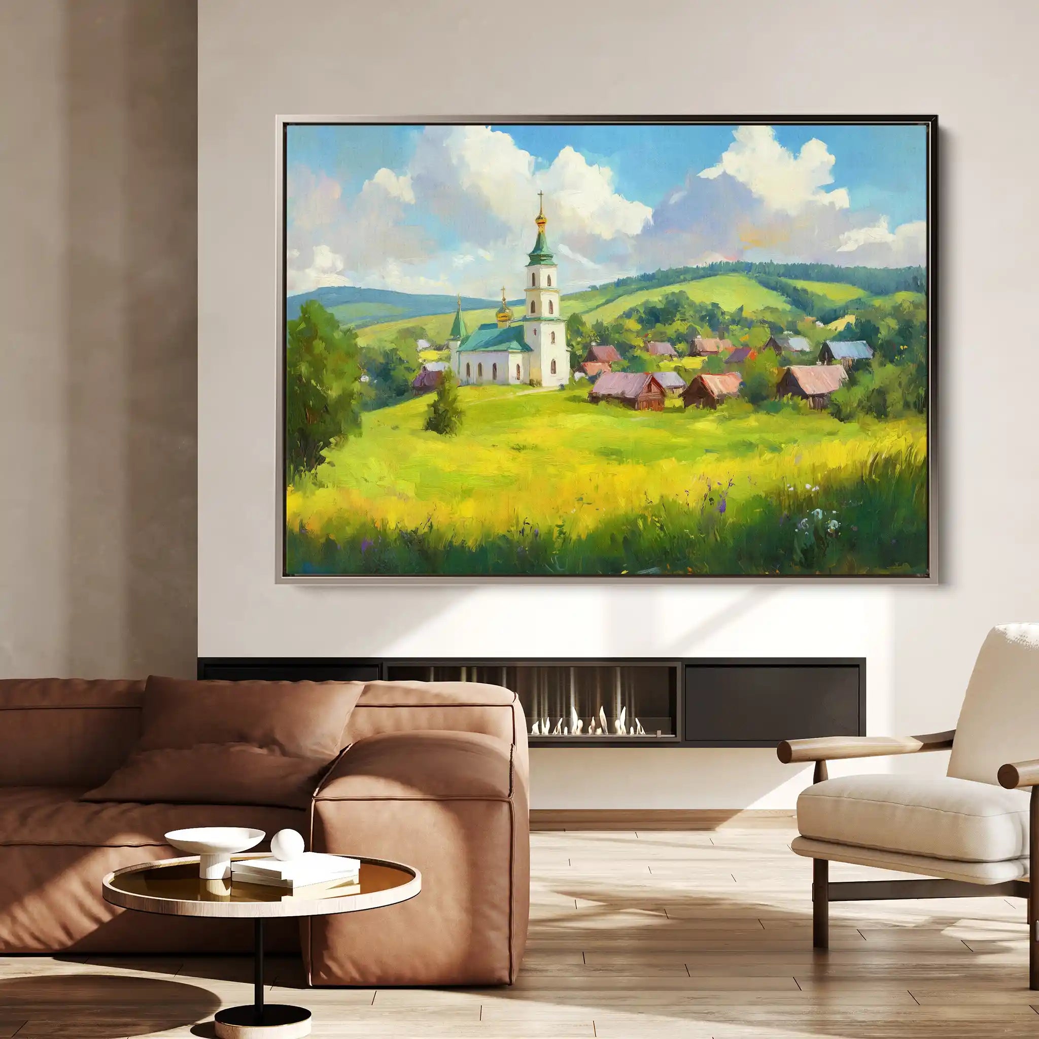 Landscape 470 Canvas Art 90 x 60 cm / Stretched on hidden frame