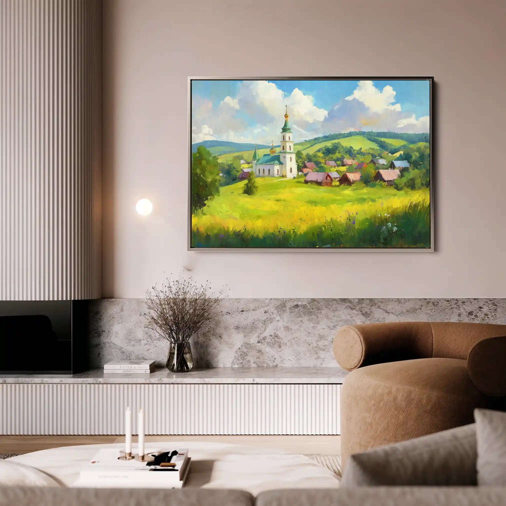 Landscape 470 Canvas Art 90 x 60 cm / Stretched on hidden frame
