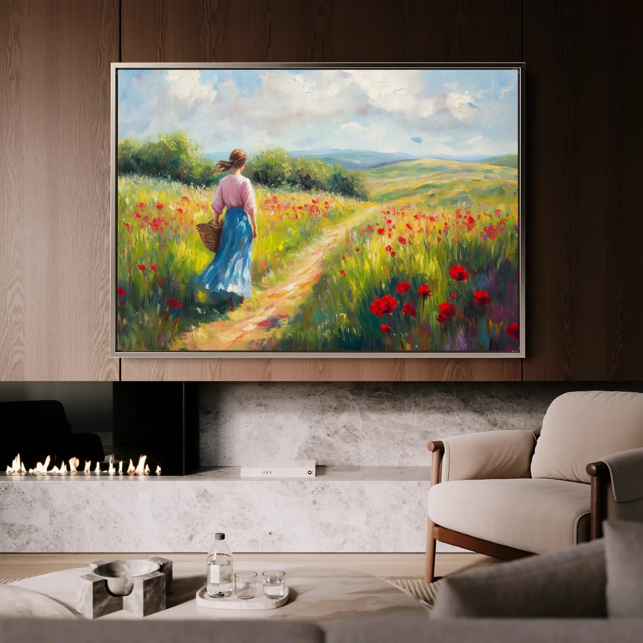 Landscape 475 Canvas Art 90 x 60 cm / Stretched on hidden frame