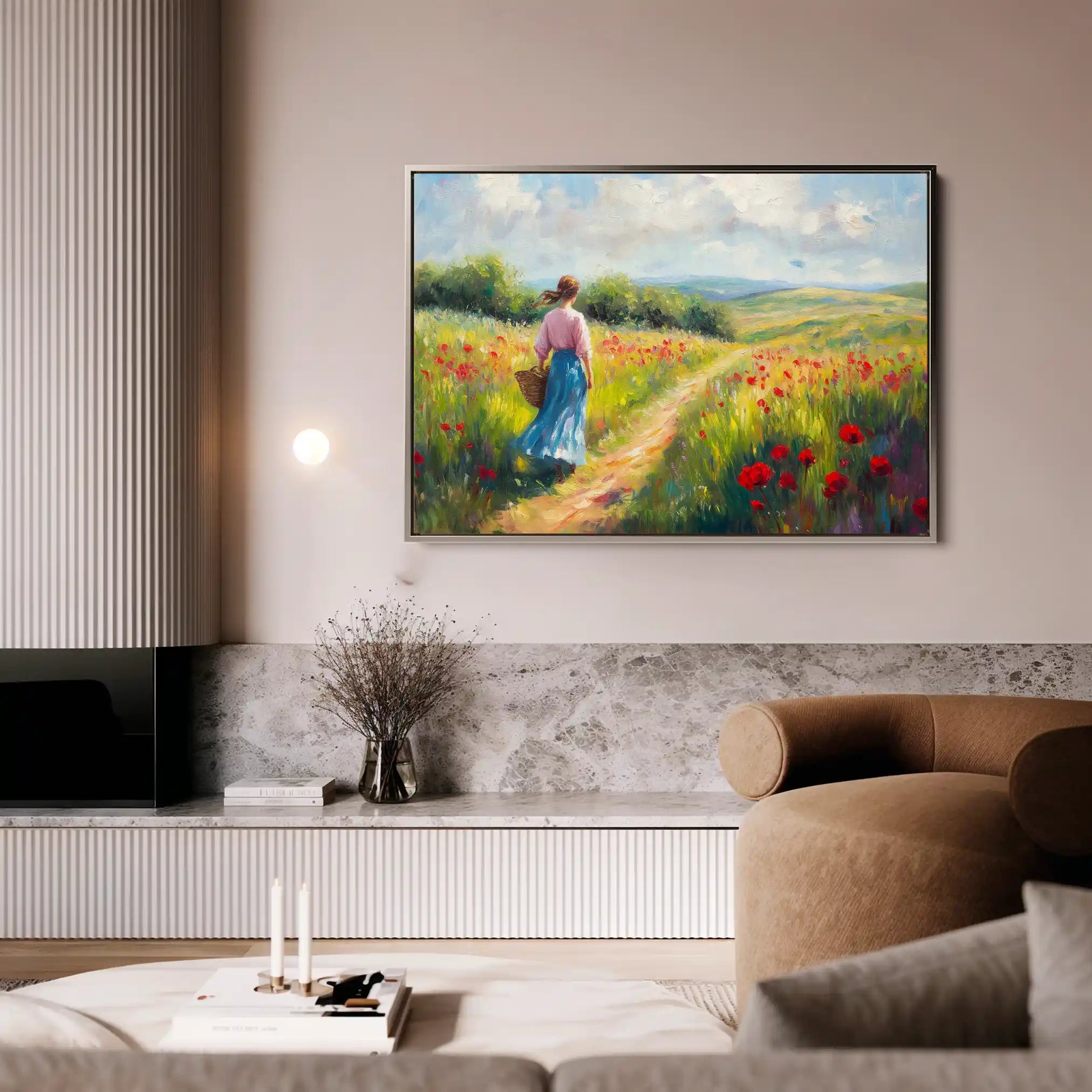 Landscape 475 Canvas Art 90 x 60 cm / Stretched on hidden frame