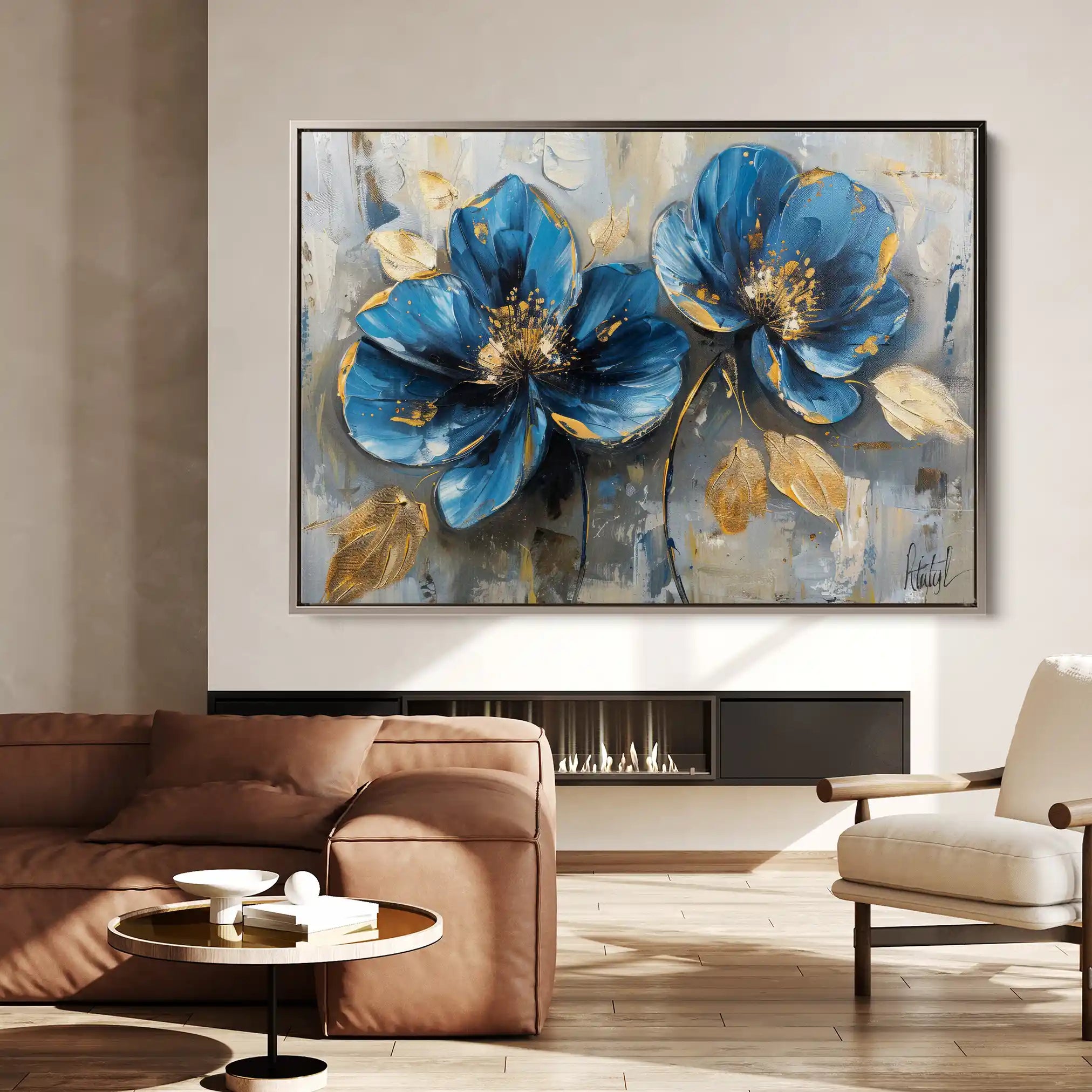 Floral Canvas Wall Art WAD476-F 90 x 60 cm / Stretched on hidden frame