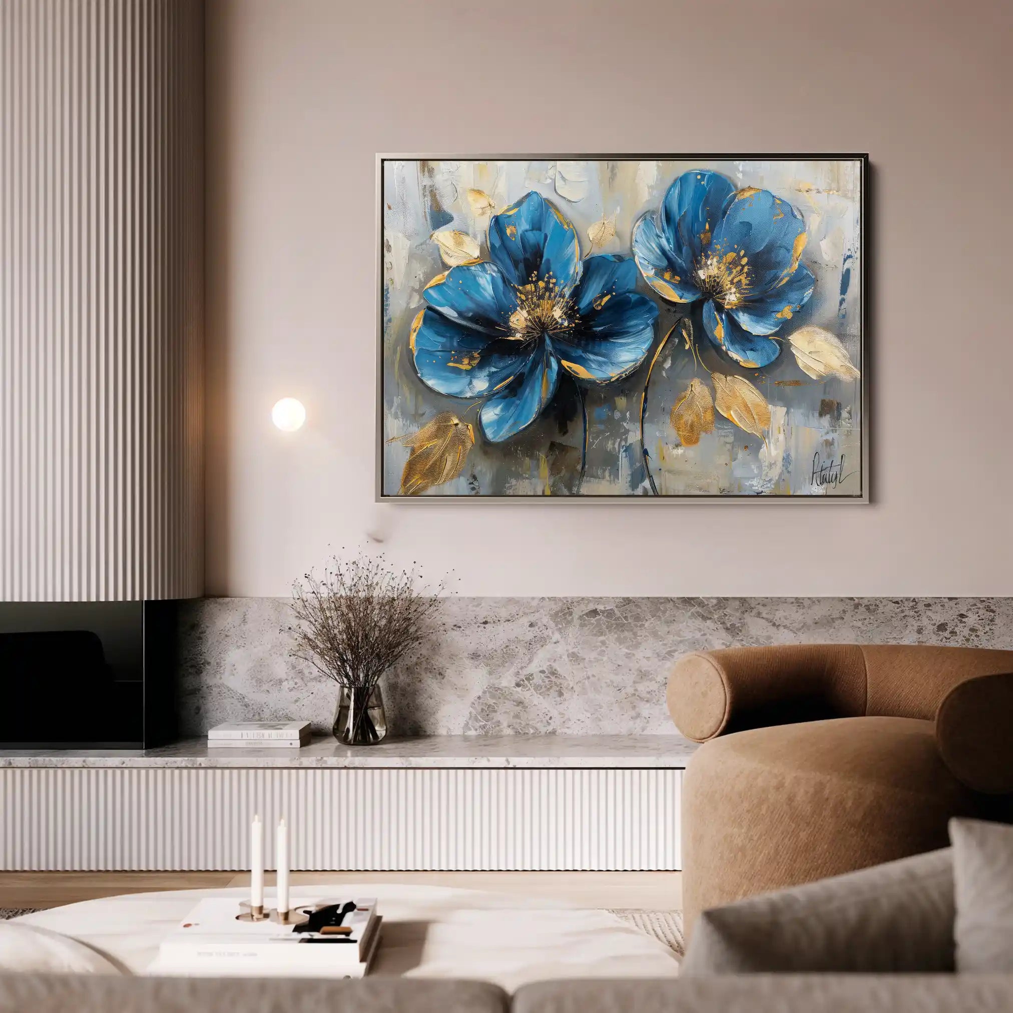 Floral Canvas Wall Art WAD476-F 90 x 60 cm / Stretched on hidden frame