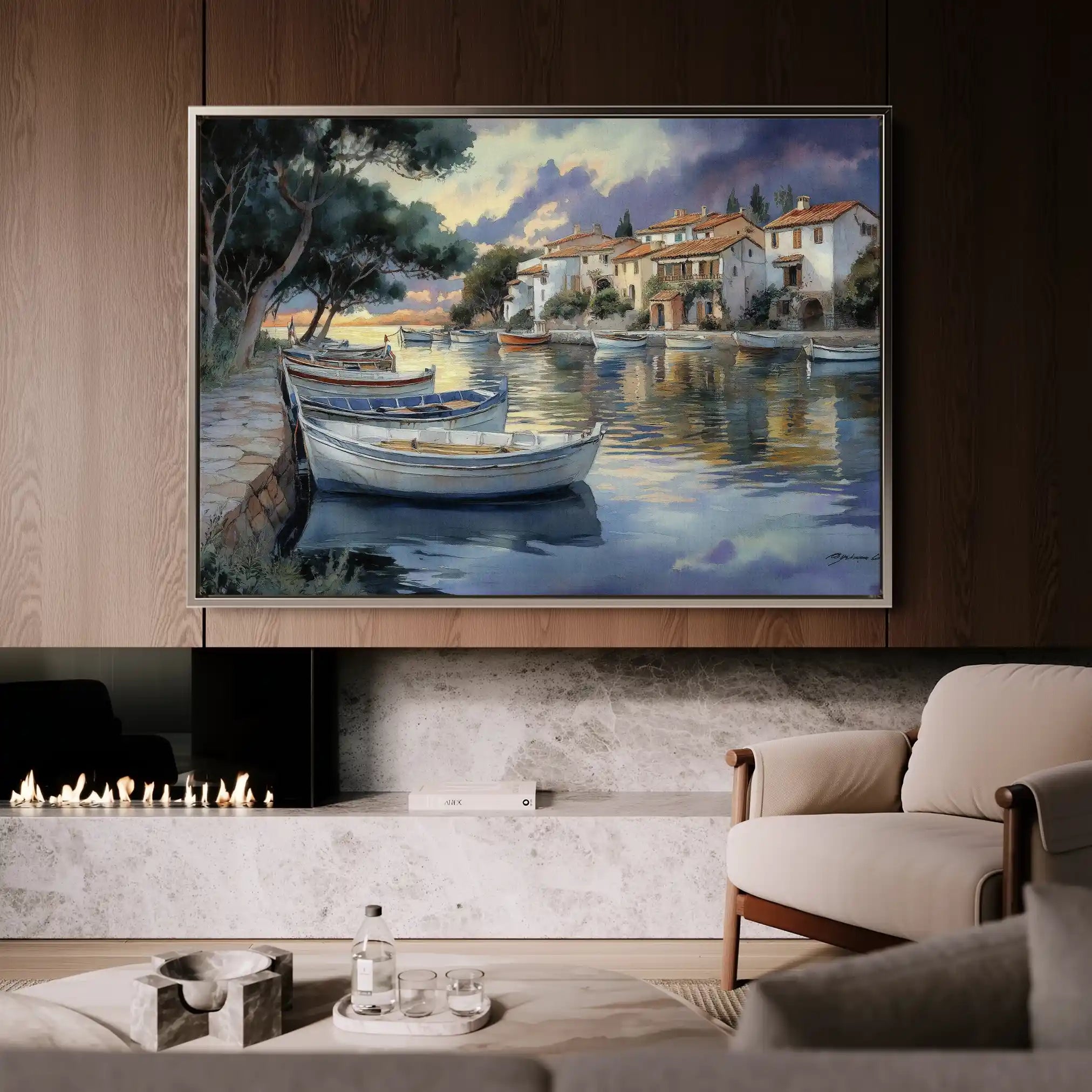 Landscape 477 Canvas Art 90 x 60 cm / Stretched on hidden frame