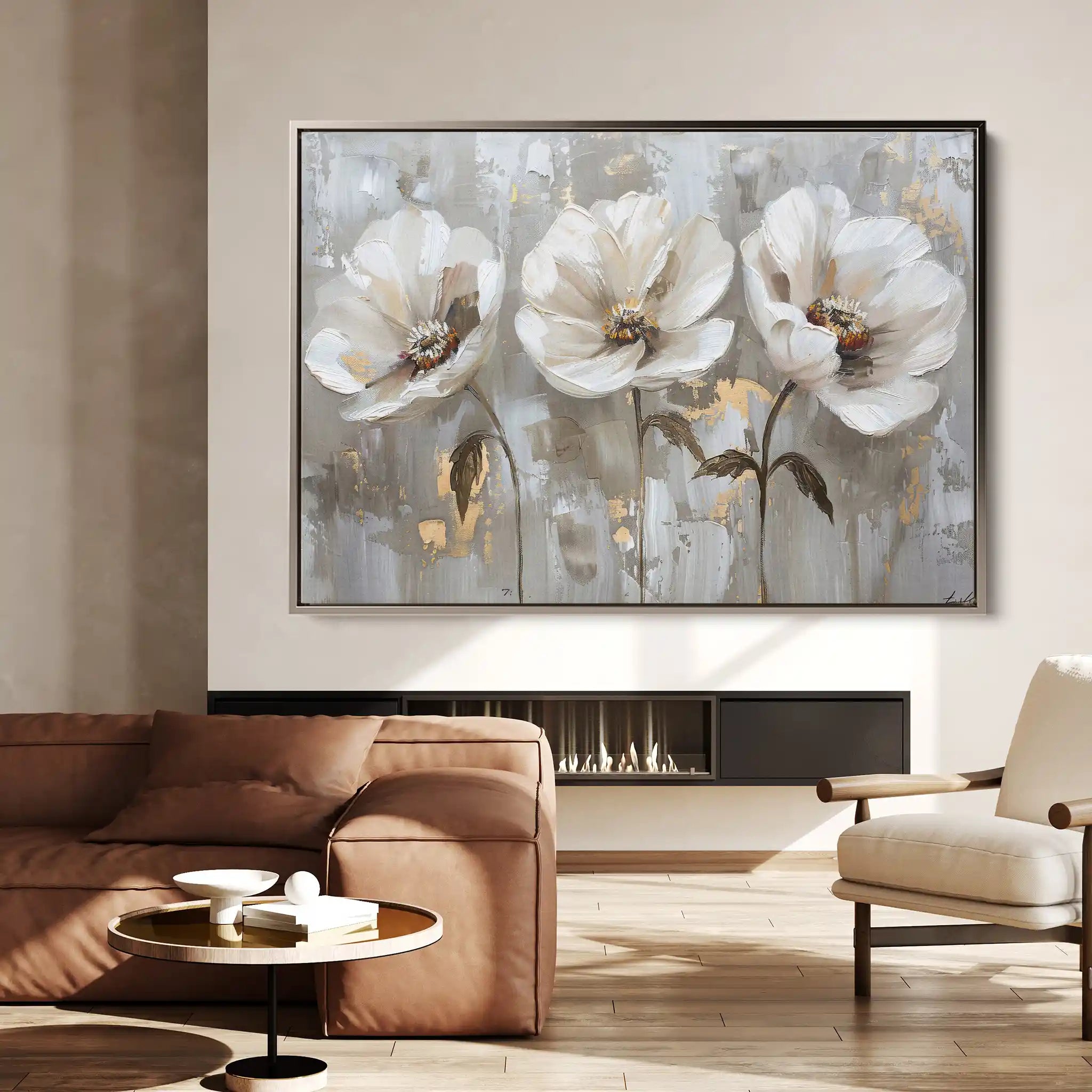 Floral Canvas Wall Art WAD478-F 90 x 60 cm / Stretched on hidden frame