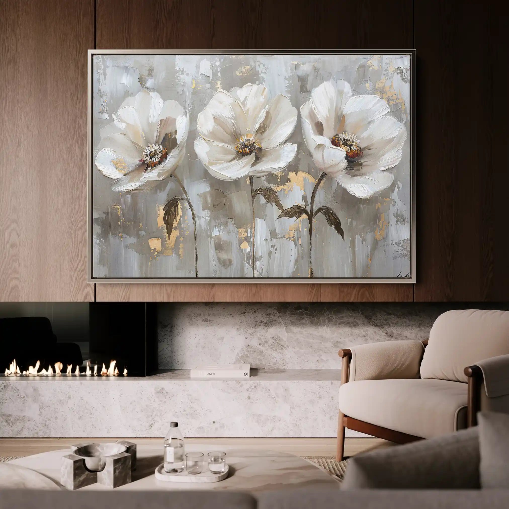 Floral Canvas Wall Art WAD478-F 90 x 60 cm / Stretched on hidden frame