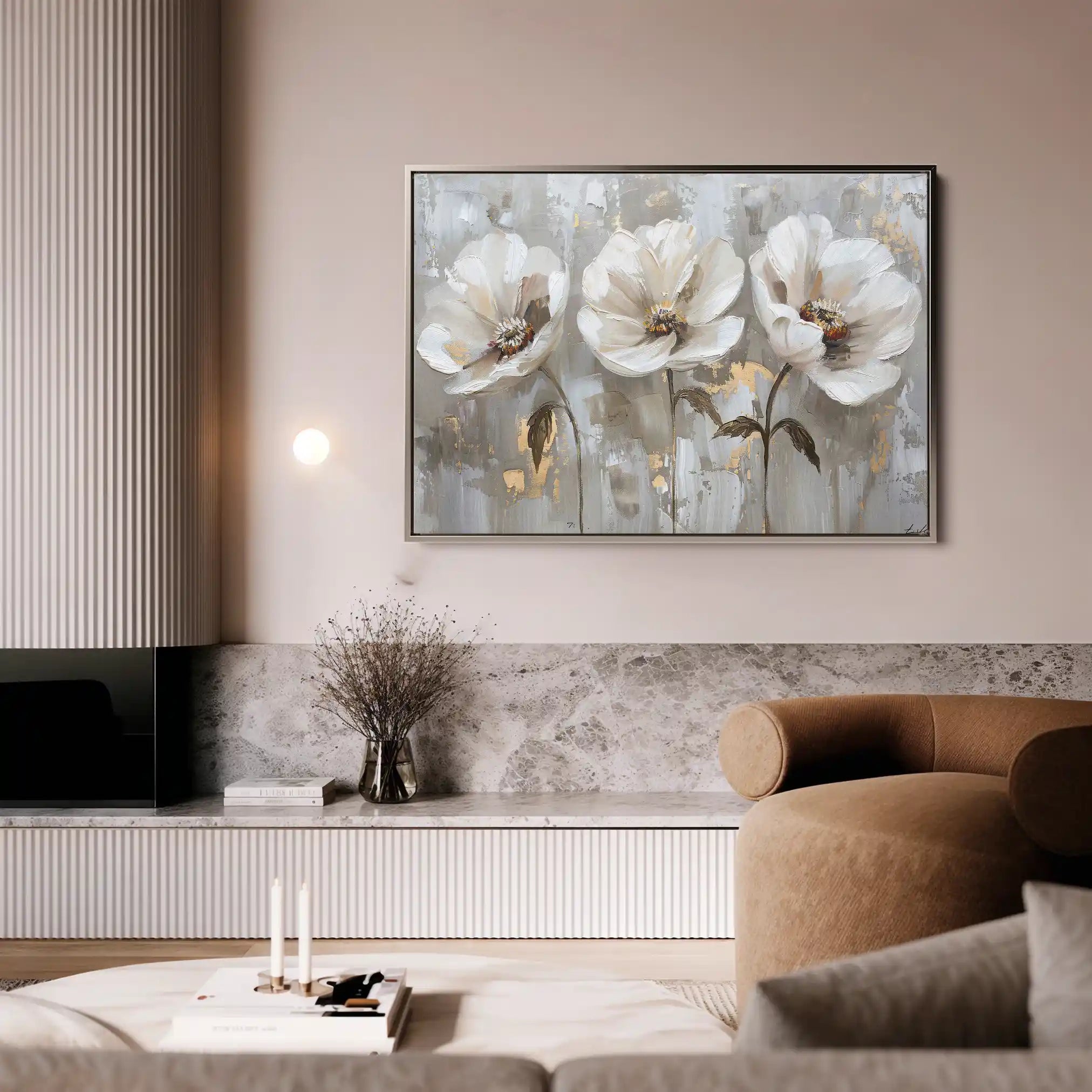 Floral Canvas Wall Art WAD478-F 90 x 60 cm / Stretched on hidden frame