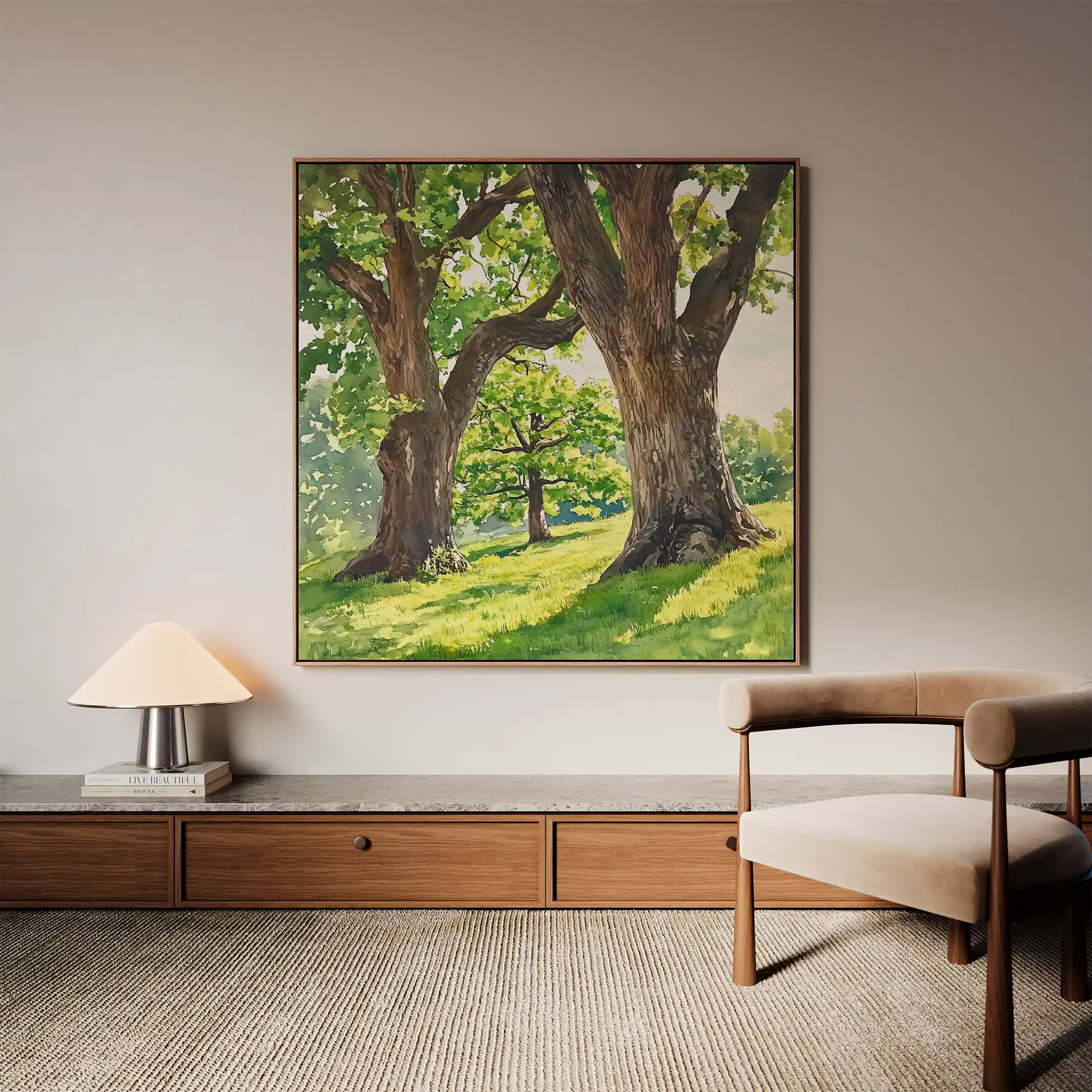Landscape 478 Canvas Art 80 x 80 cm / Stretched on hidden frame