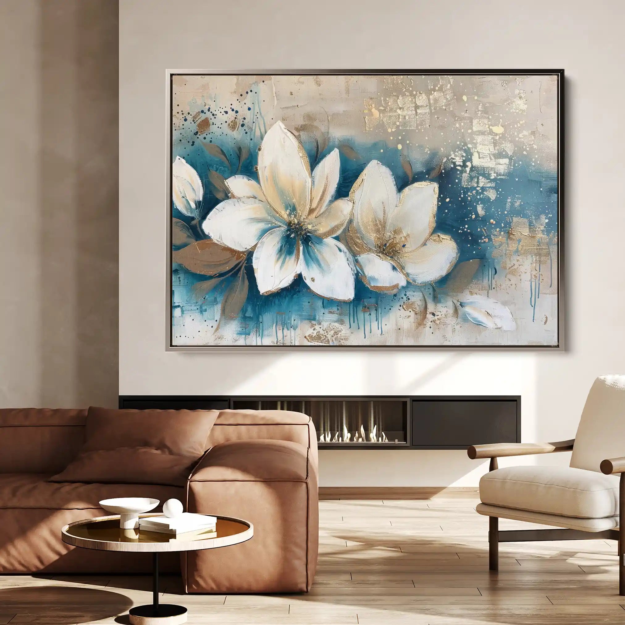 Floral Canvas Wall Art WAD479-F 90 x 60 cm / Stretched on hidden frame