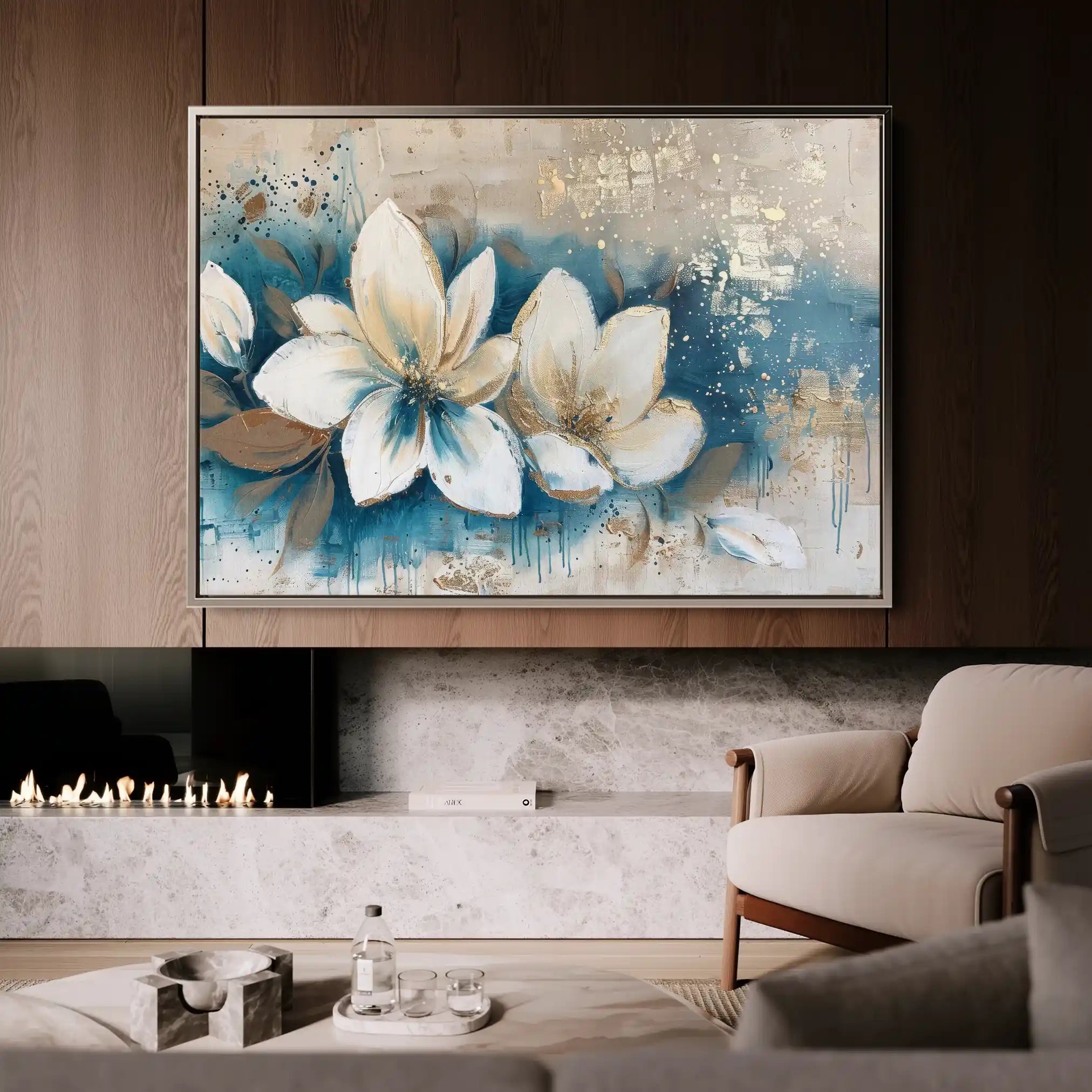 Floral Canvas Wall Art WAD479-F 90 x 60 cm / Stretched on hidden frame