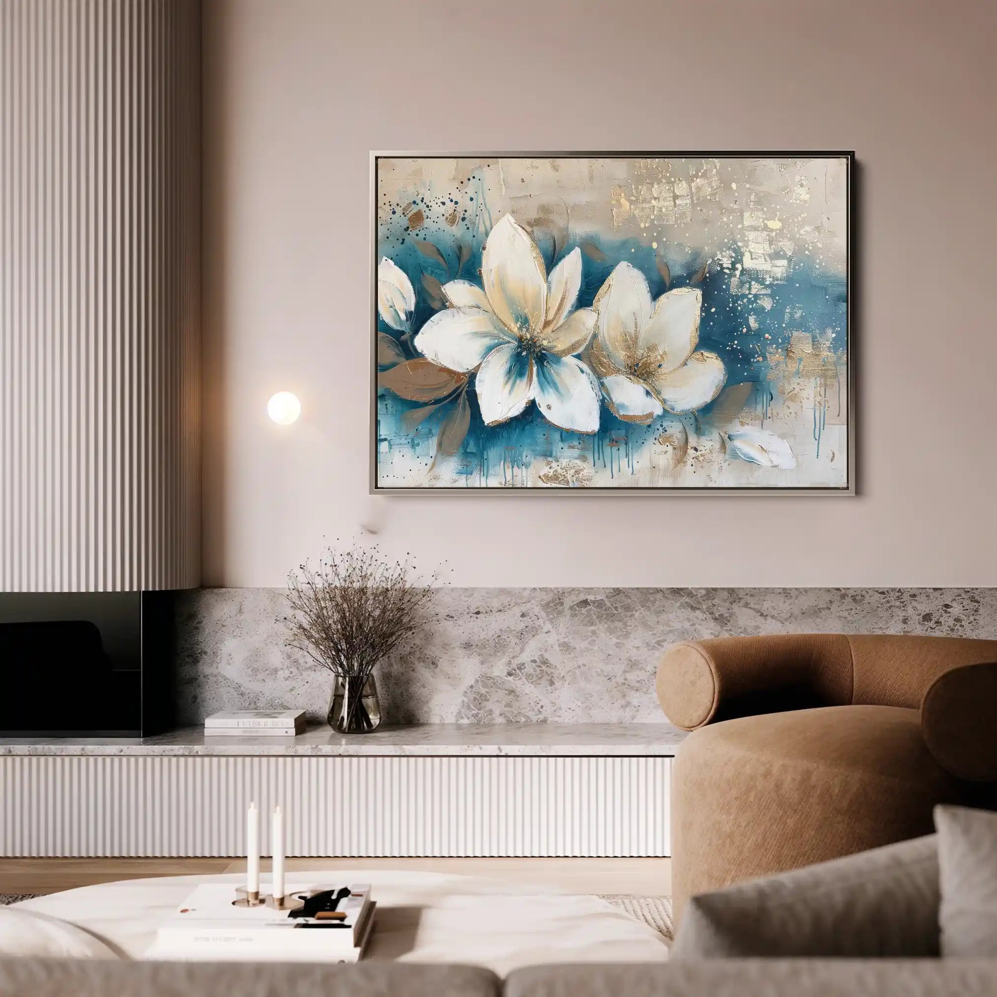 Floral Canvas Wall Art WAD479-F 90 x 60 cm / Stretched on hidden frame
