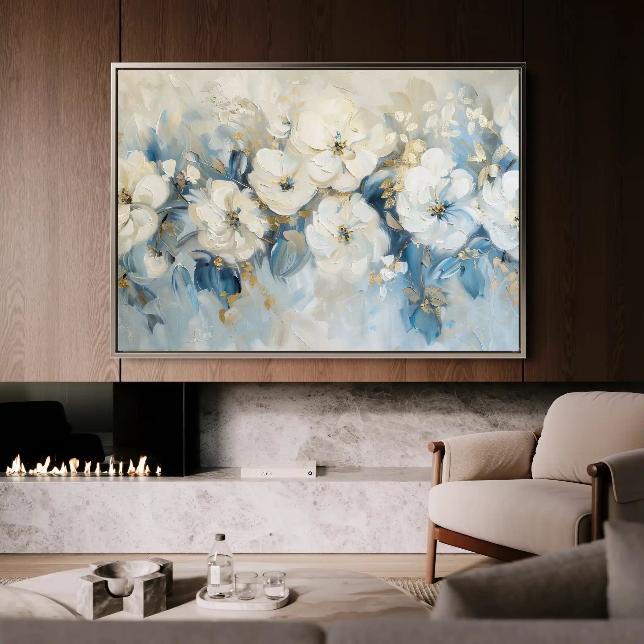 Floral Canvas Wall Art WAD480-F 90 x 60 cm / Stretched on hidden frame