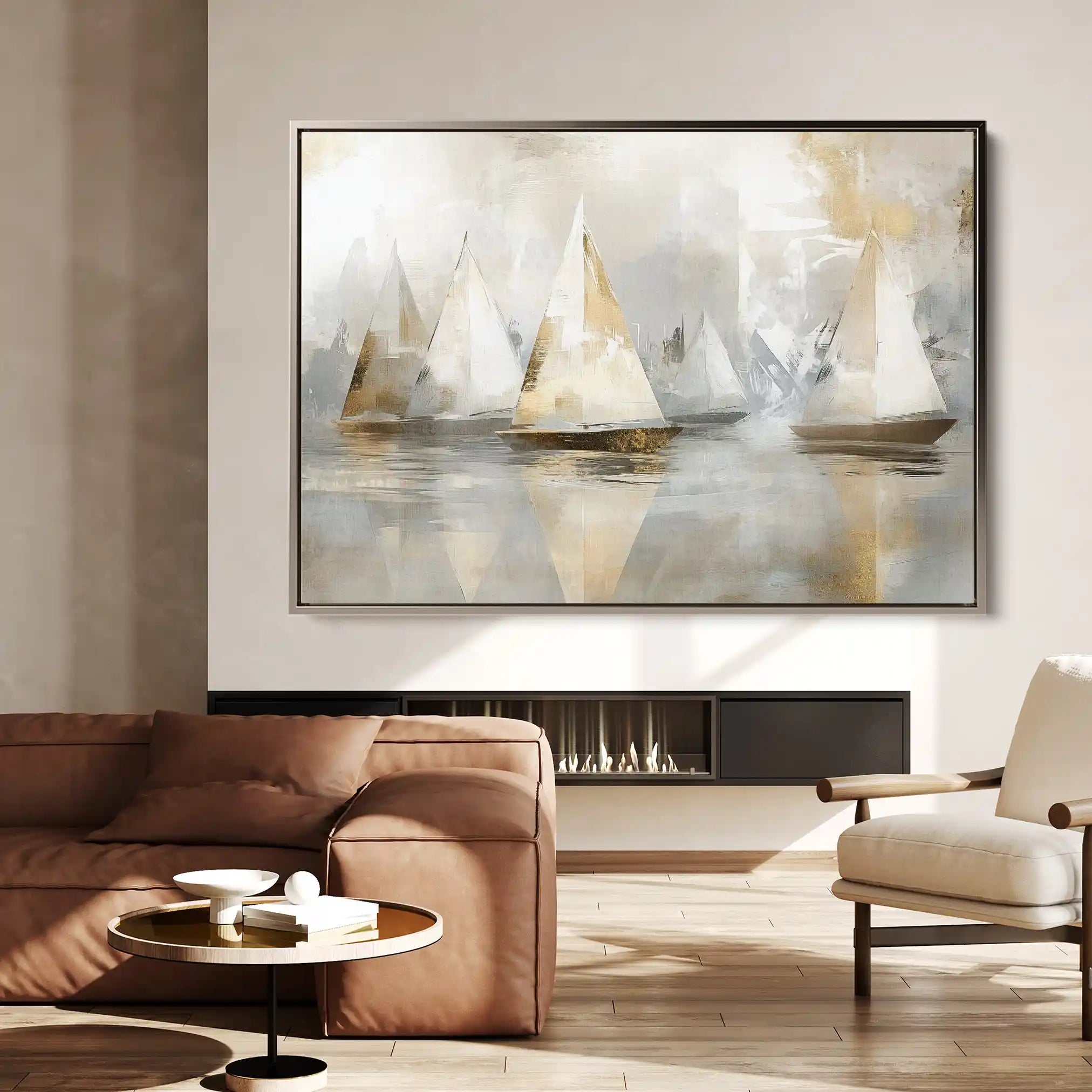 Landscape 481 Canvas Art 90 x 60 cm / Stretched on hidden frame