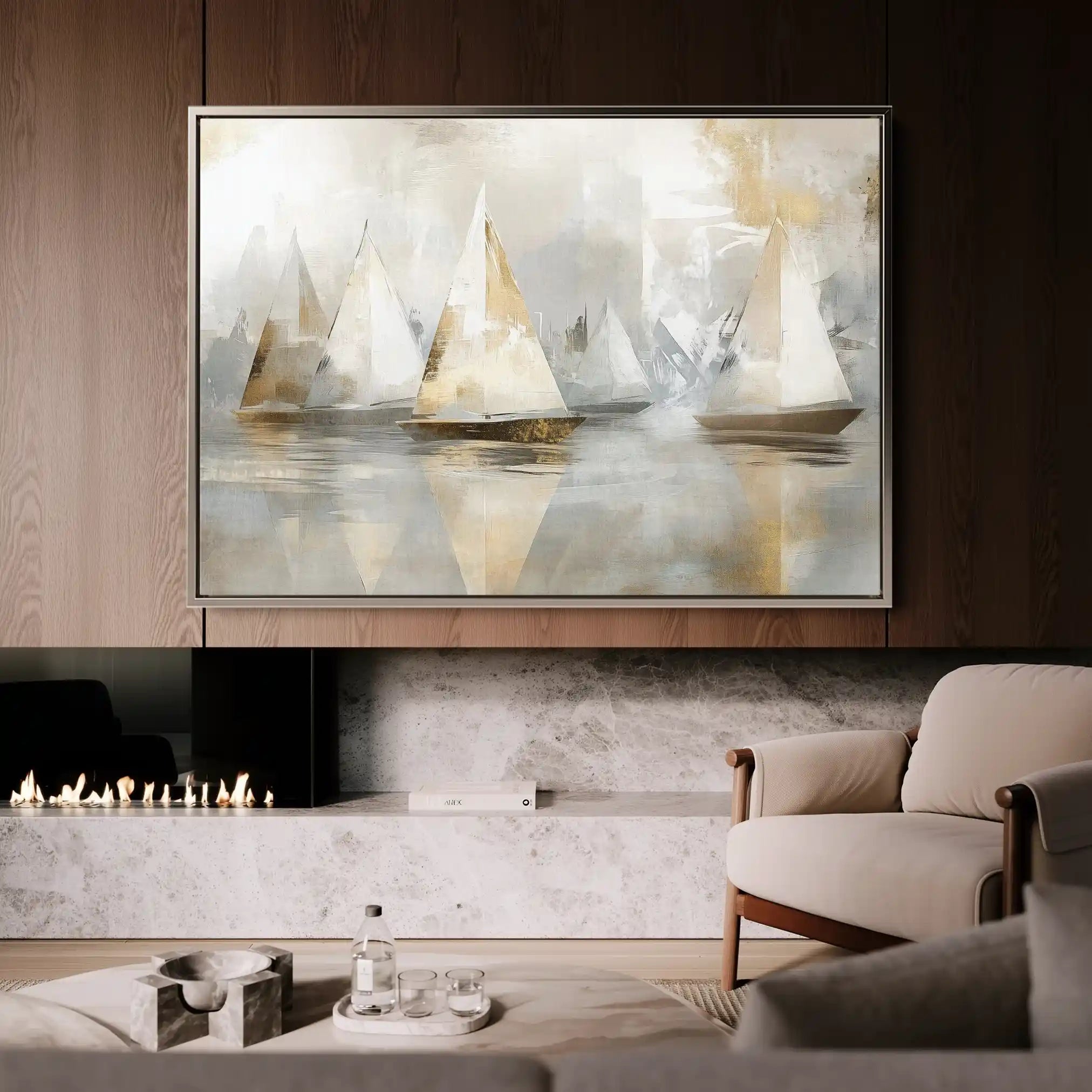 Landscape 481 Canvas Art 90 x 60 cm / Stretched on hidden frame