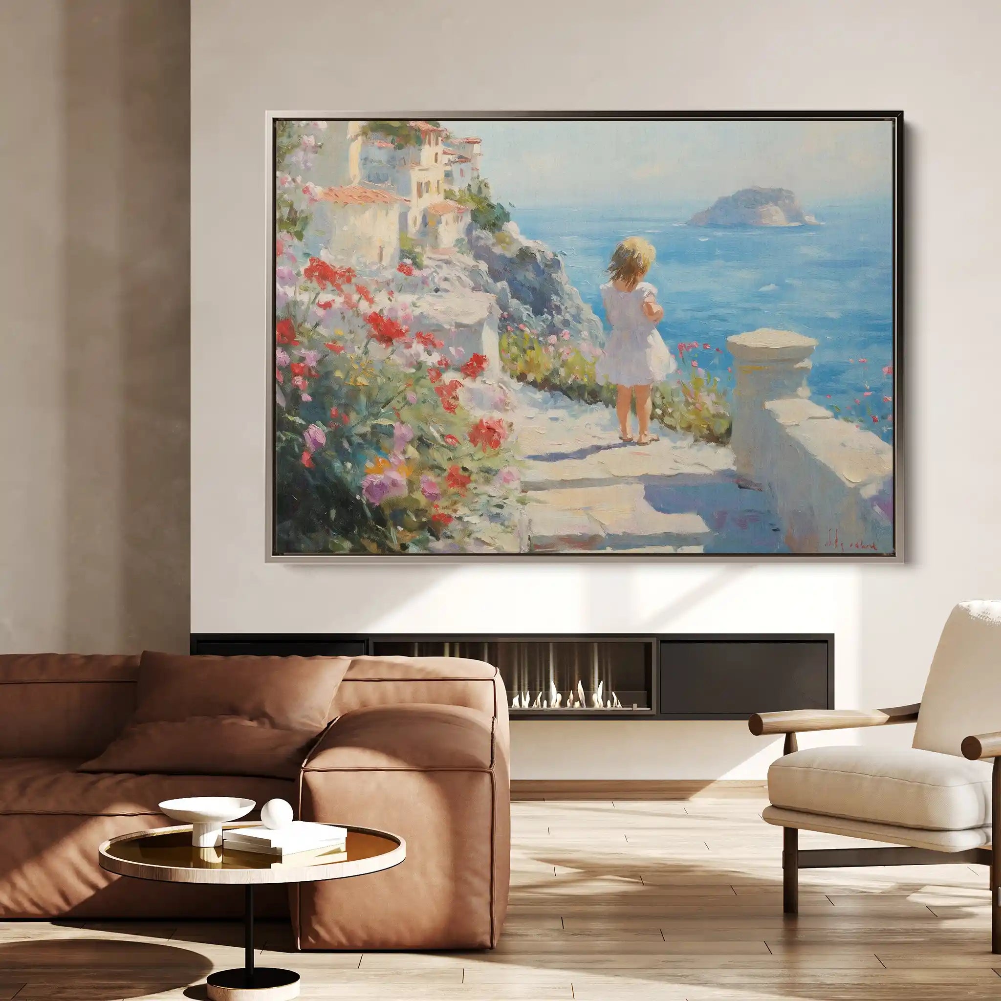 Landscape 483 Canvas Art 90 x 60 cm / Stretched on hidden frame