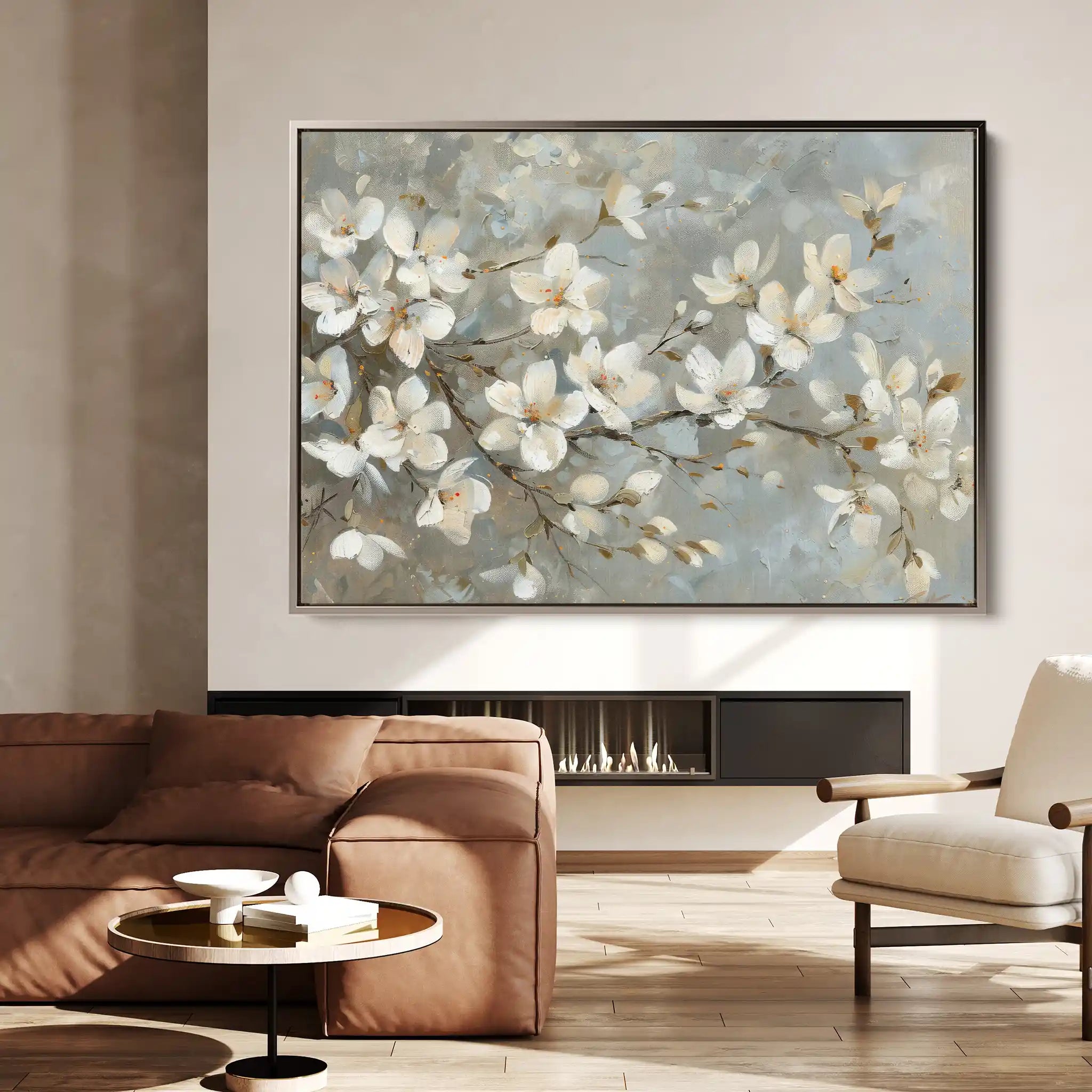 Floral Canvas Wall Art WAD484-F 90 x 60 cm / Stretched on hidden frame
