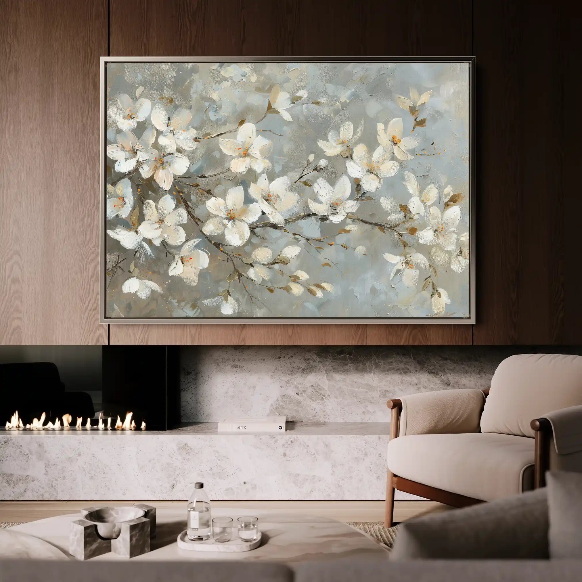 Floral Canvas Wall Art WAD484-F 90 x 60 cm / Stretched on hidden frame