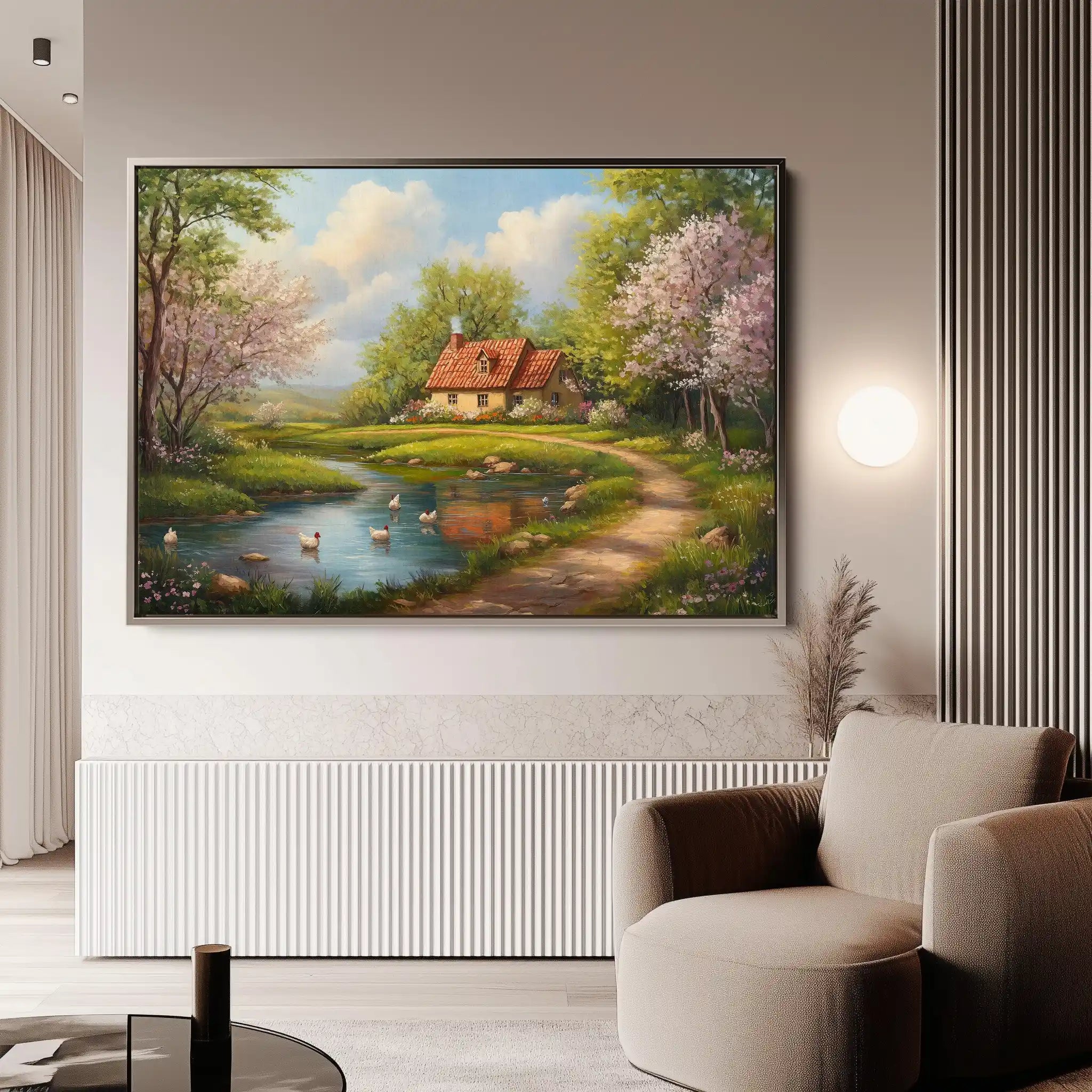 Landscape 484 Canvas Art 90 x 60 cm / Stretched on hidden frame
